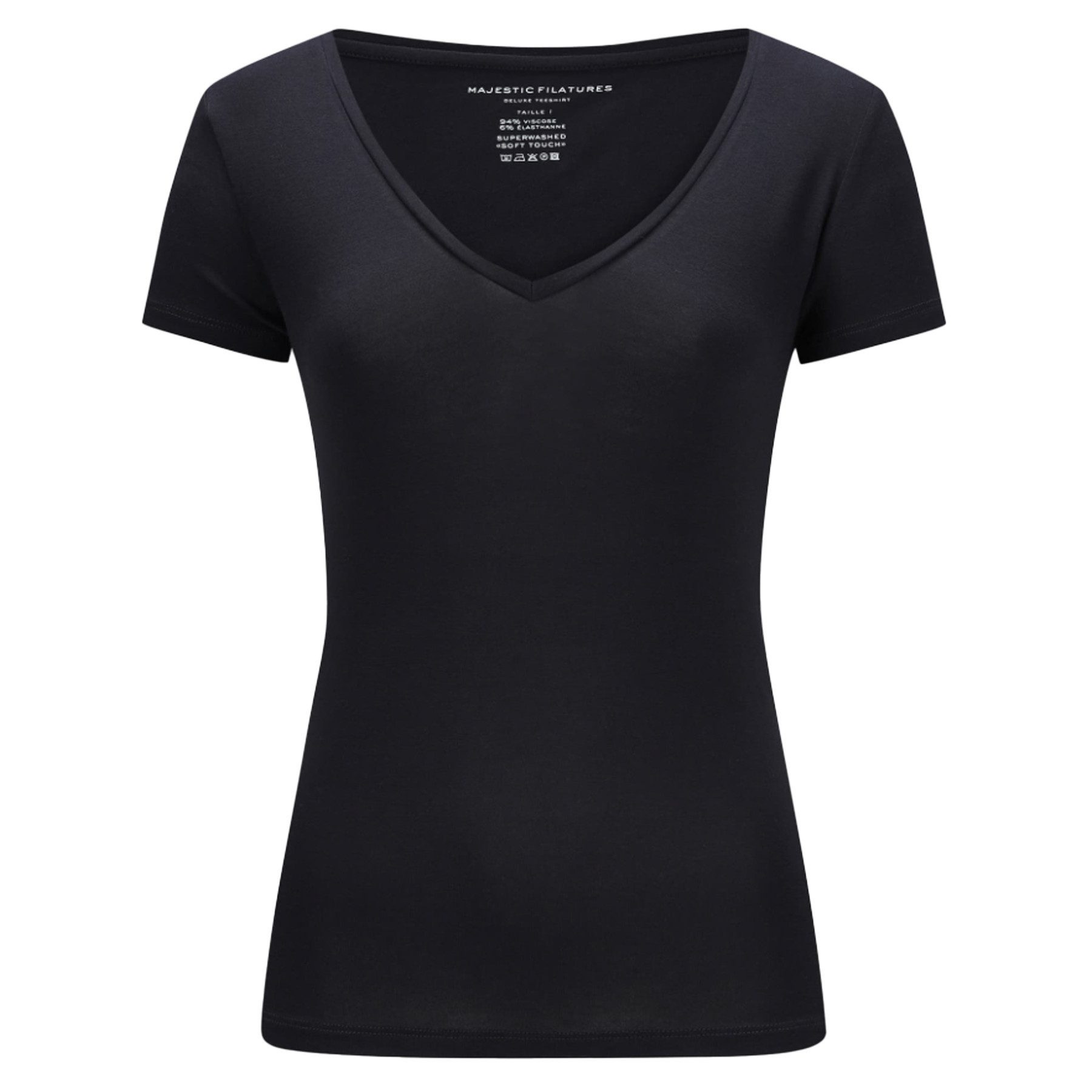 MAJESTIC FILATURES T-Shirt MAJESTIC FILATURES T-Shirt aus Viskose - Marine