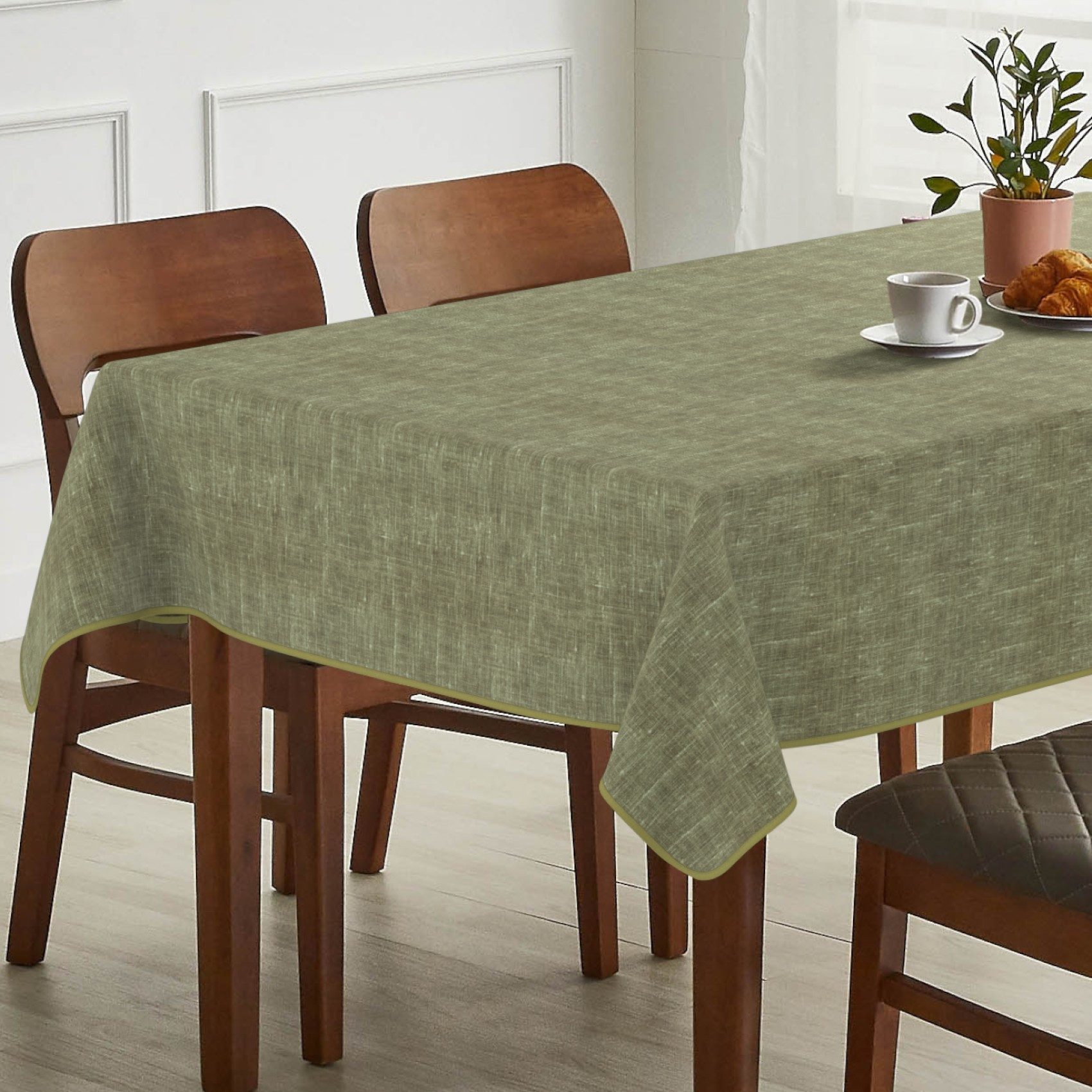 ANRO Tischdecke Alica Leinen Melliert Tischwäsche (Einzelstück 1-tlg), wass günstig online kaufen