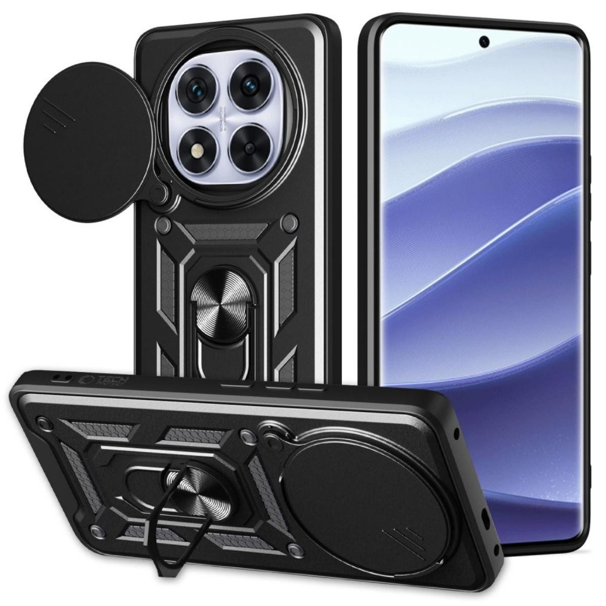 TECH PROTECT Handyhülle CamShield Pro Case mit Magnetfunktion Kompatibel mit Xiaomi Poco X7 5G 6,67, Integrierter Kameraschieber und Ringhalter für sicheren Rundumschutz