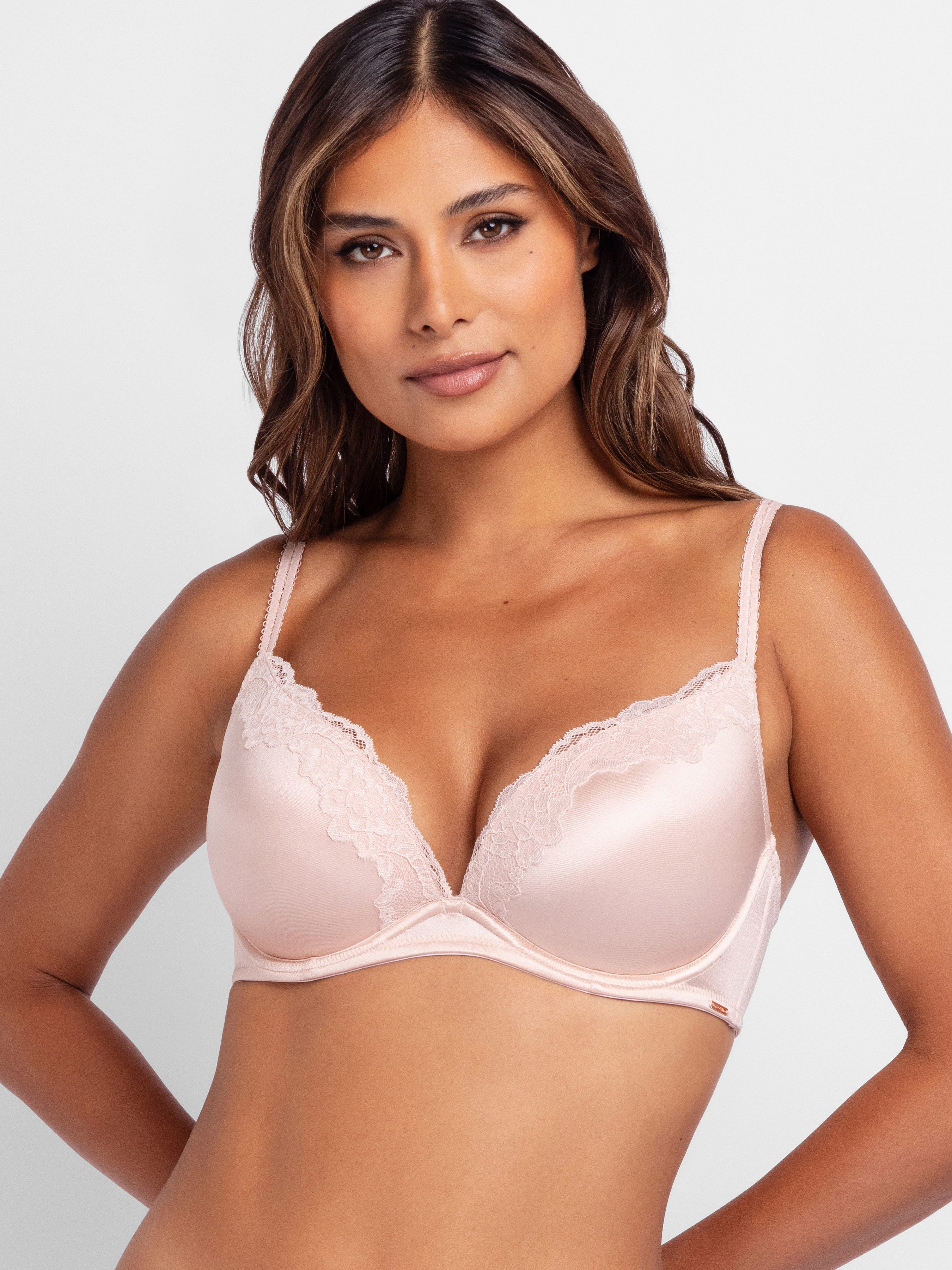 Dorina Push-up-BH Origins Shiny Micro vorgeformte Cups, Spitze, Doppelträge günstig online kaufen