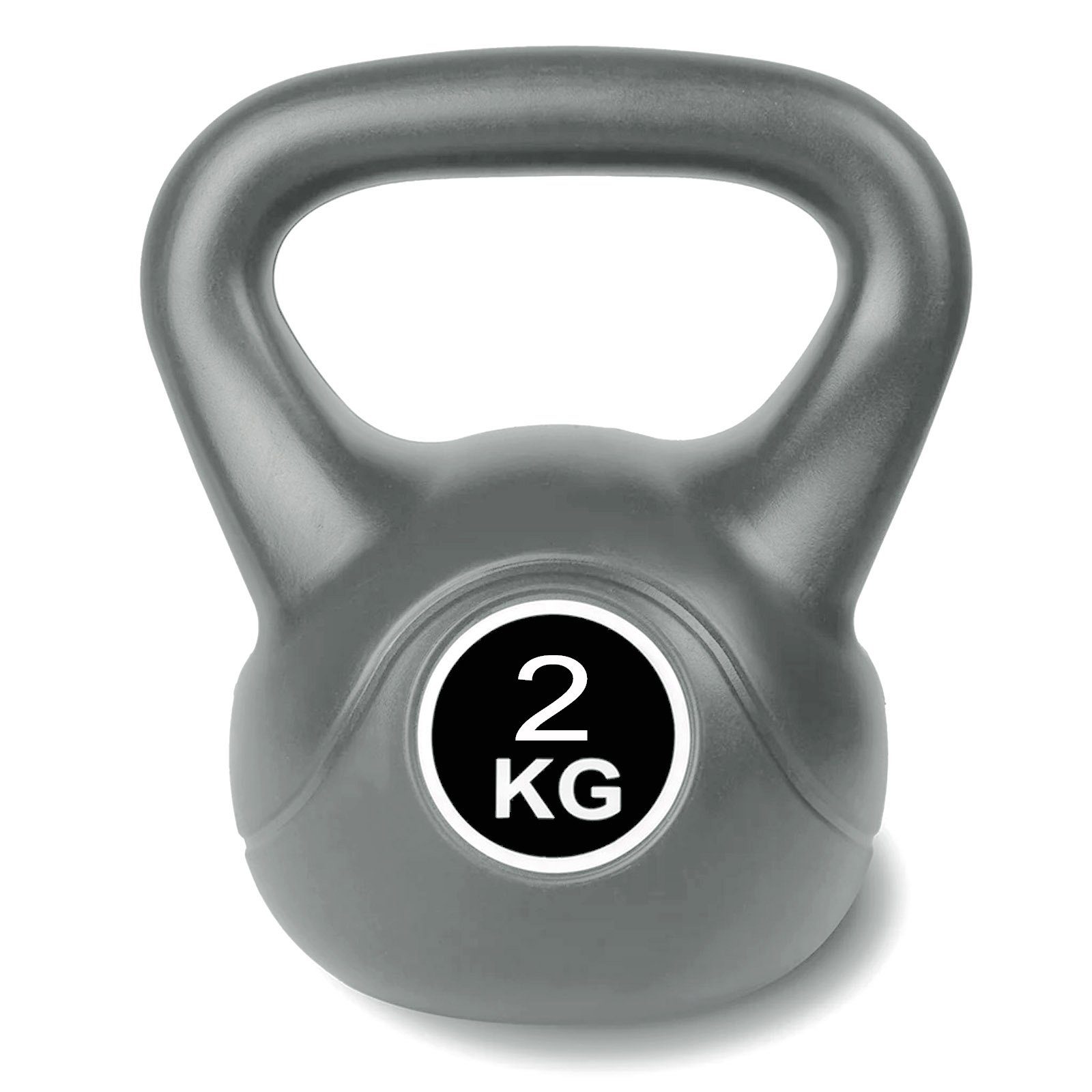 HAC24 Kettlebell Kugelhantel Schwunghantel Rundgewicht Fitness Kugelgewicht, 2kg Grau