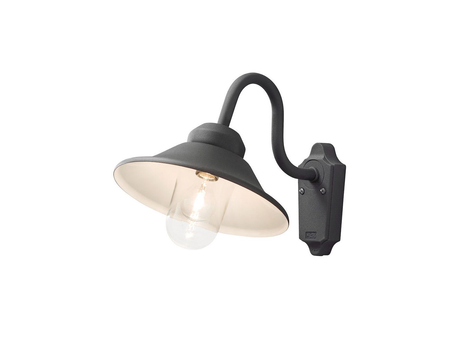KONSTSMIDE LED Außen-Wandleuchte, Dimmfunktion, LED wechselbar, warmweiß, Wand-laterne Landhausstil, Fassadelampe Haus-wand, Schwarz H: 30cm