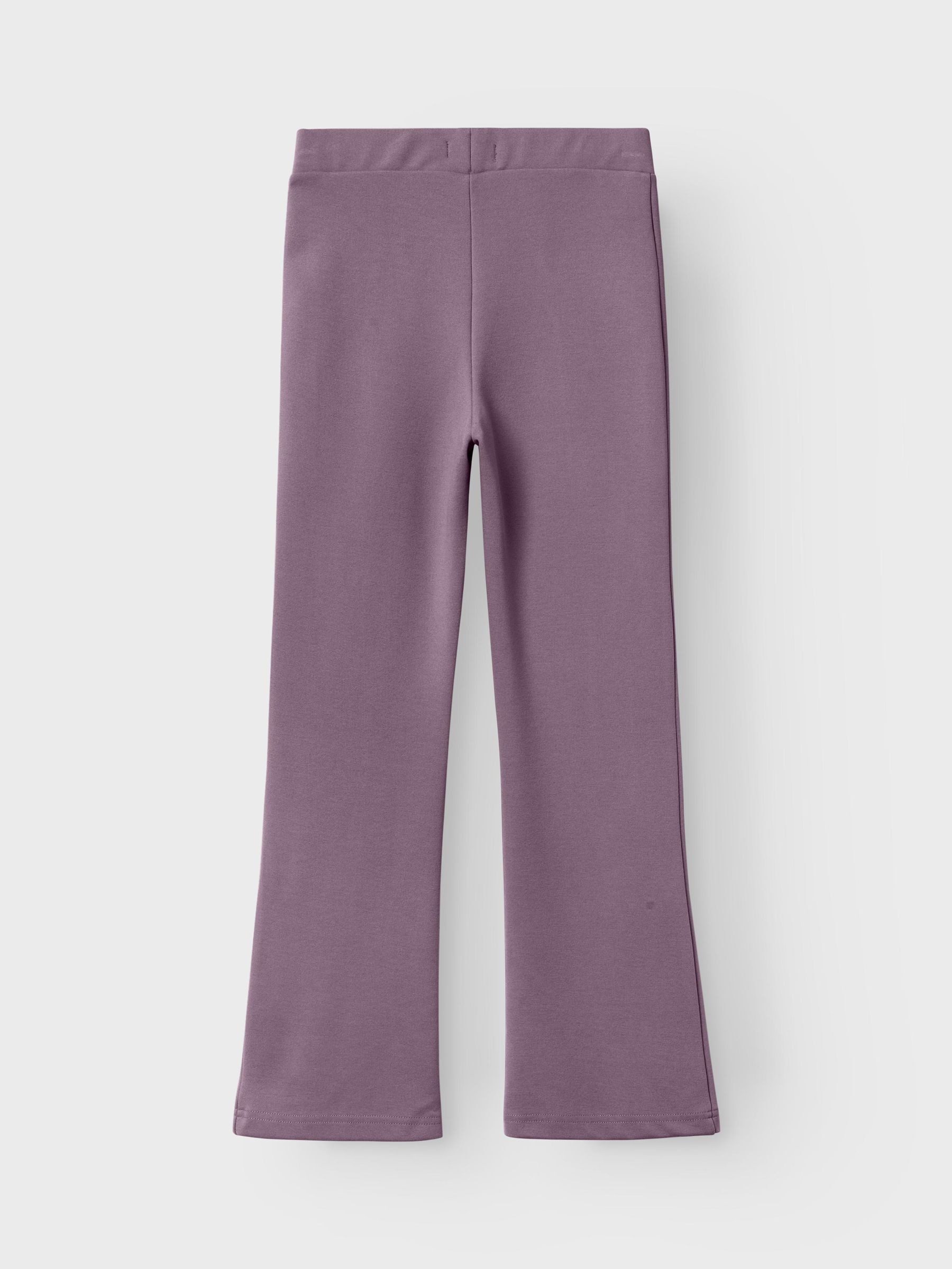 Name It Jerseyhose NKFFRIKKALI für Mädchen mit ausgestelltem Bein und Viskose unifarben, casual, ausgestellt, Viskosemix, ohne Kragen – Bild 4 von 5