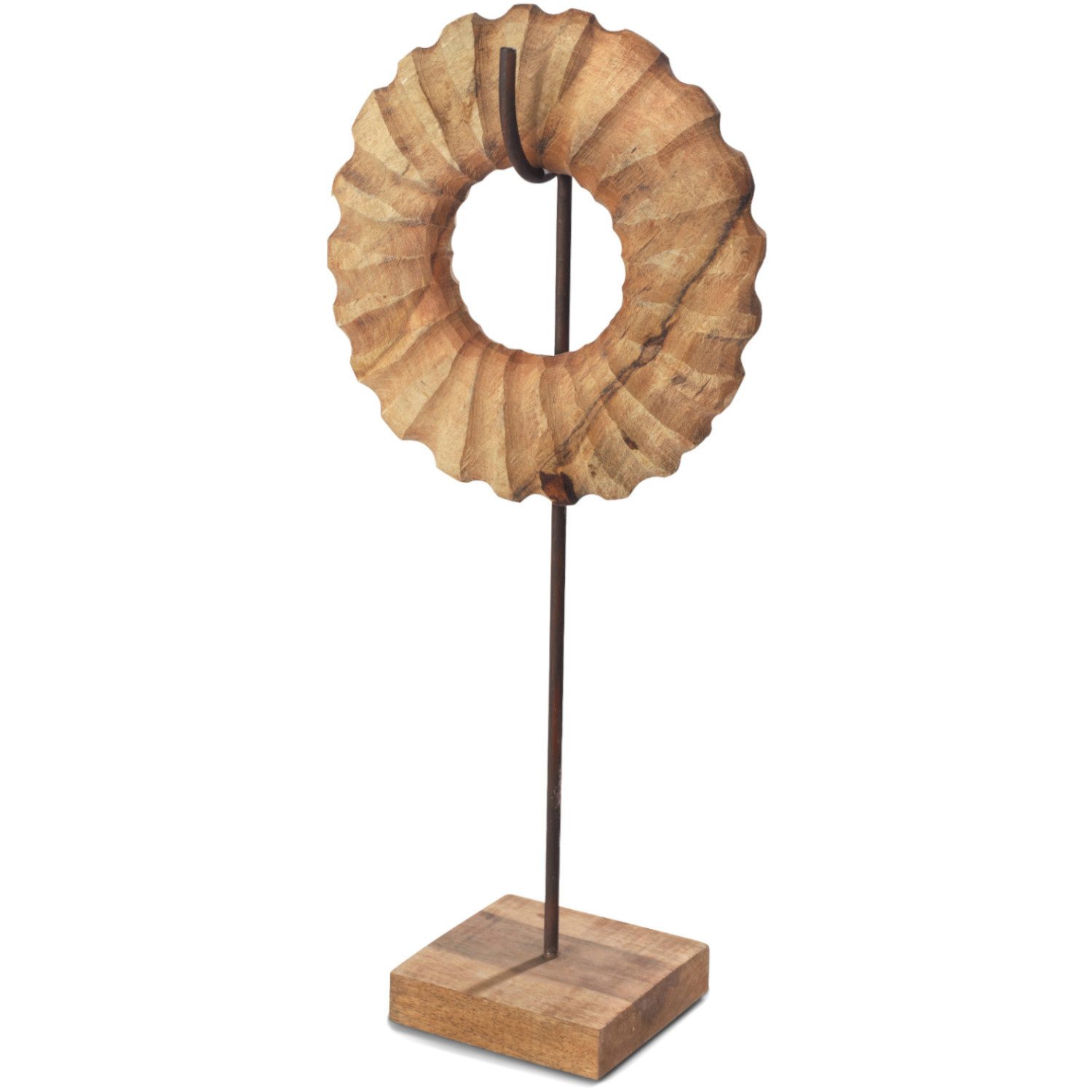 Moritz Skulptur Skulptur Kreis Unendlichkeit Donut mittel 54x25x12cm, Holz, Tischdeko, Fensterdeko, Wanddeko, Holzdeko, Weihnachtsdeko