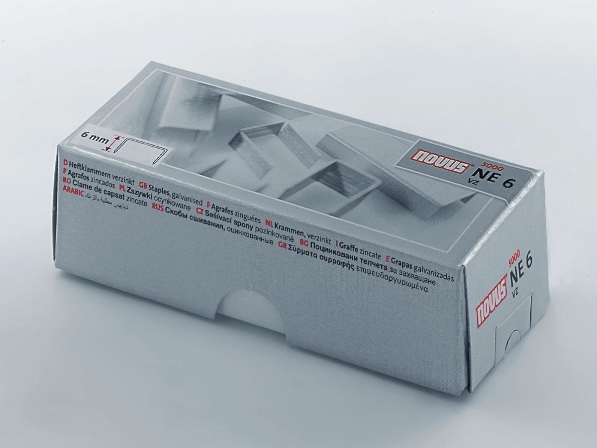 NOVUS Heftklammer Heftklammern NE6 Super verzinkt (20 Stück)