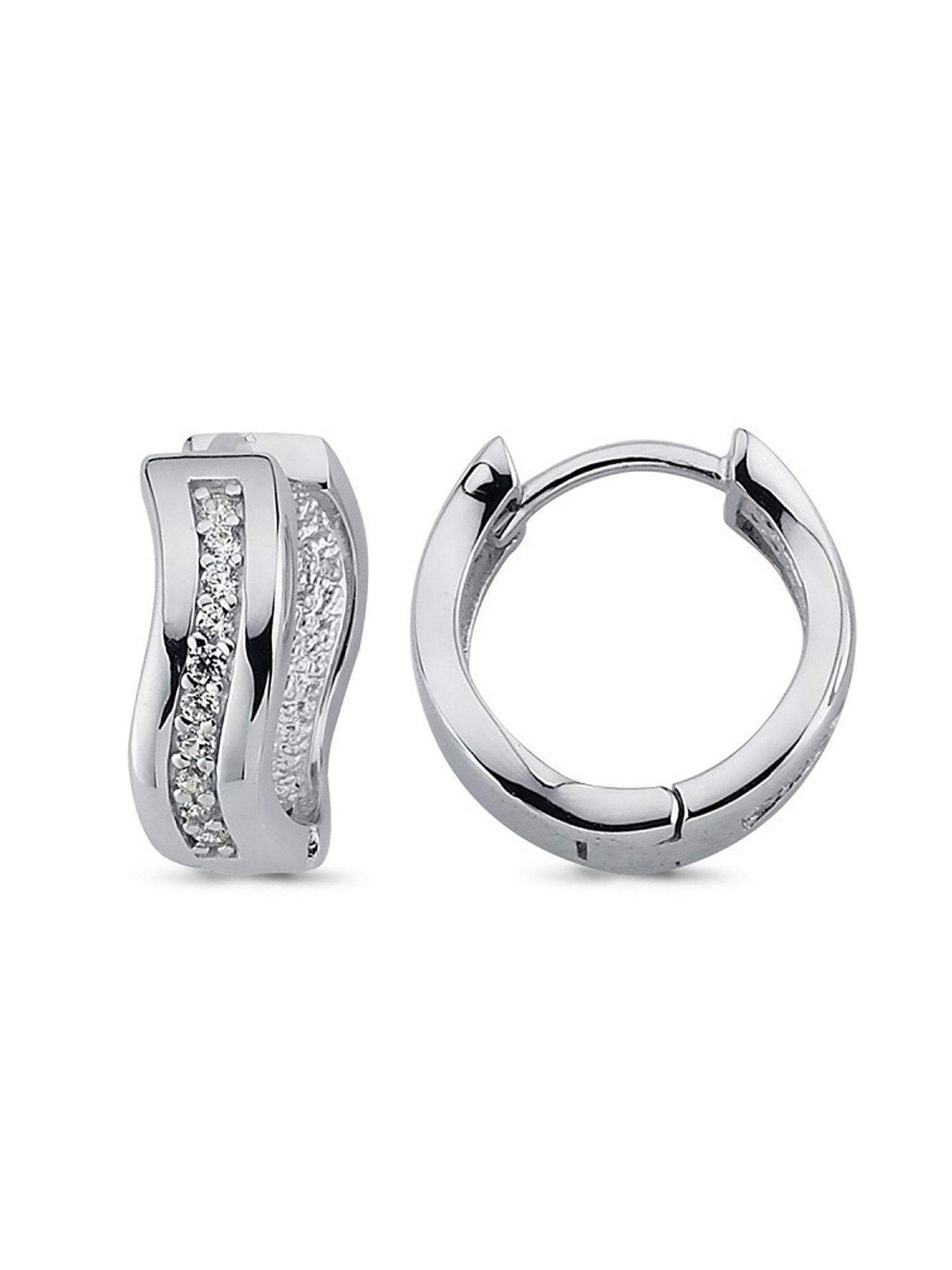 Adelia´s Paar Creolen Ohrringe 925 Sterling Silber Ohrringe - Creolen mit Z günstig online kaufen