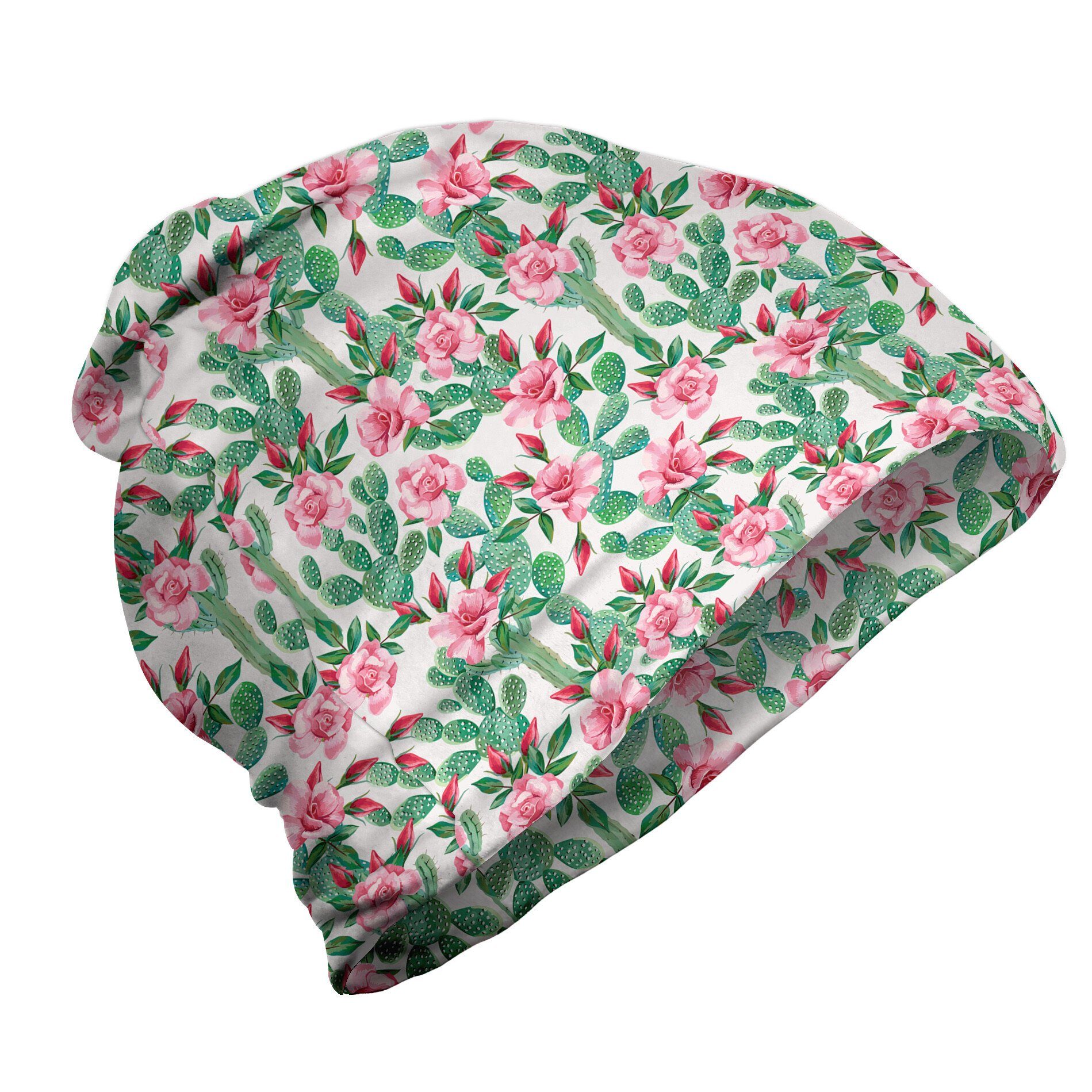 Abakuhaus Beanie Wandern im Kunst Rosebuds Blumen Freien Cactus mit