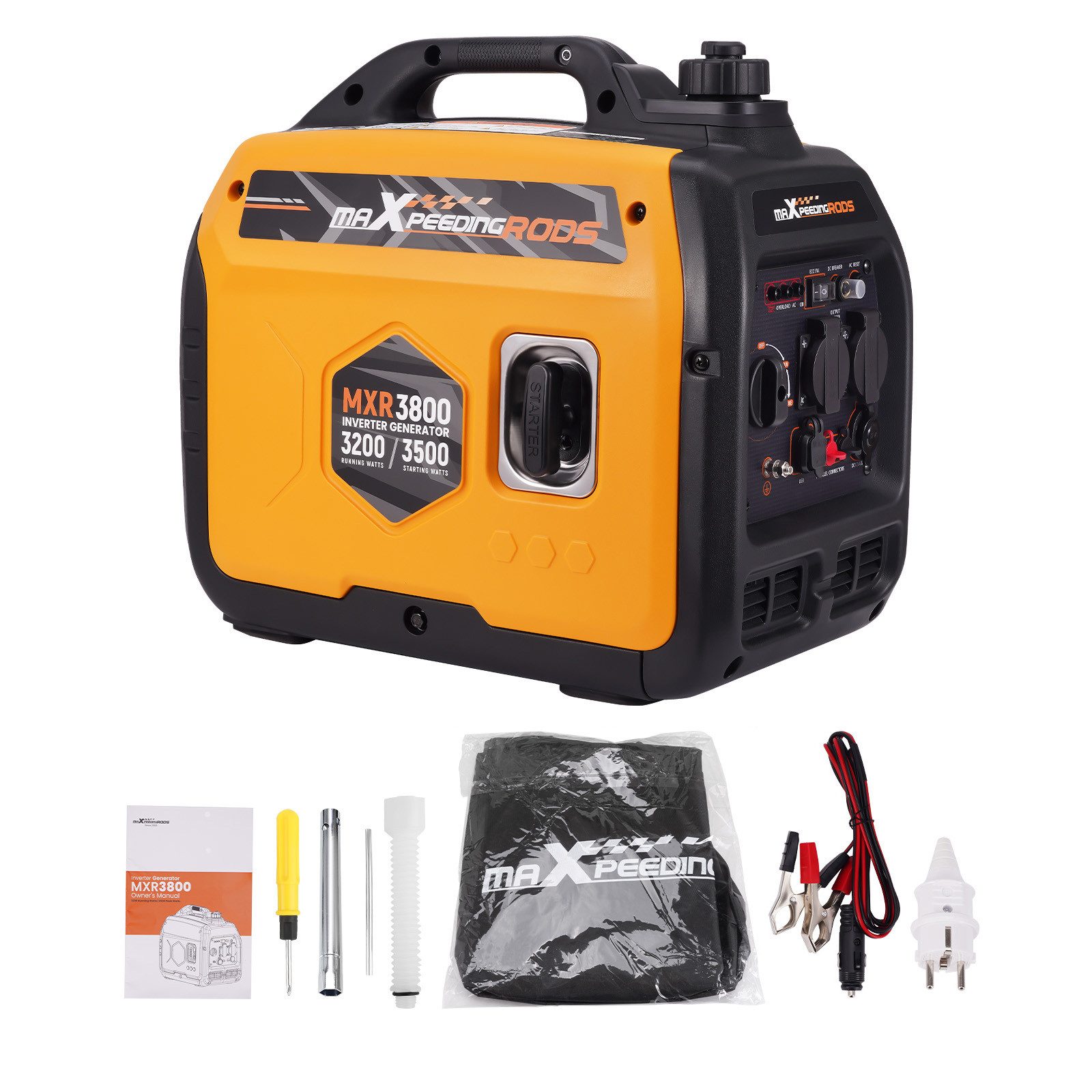 maXpeedingrods Stromerzeuger MXR3800, 3,5 in kW, Inverter Benzingenerator