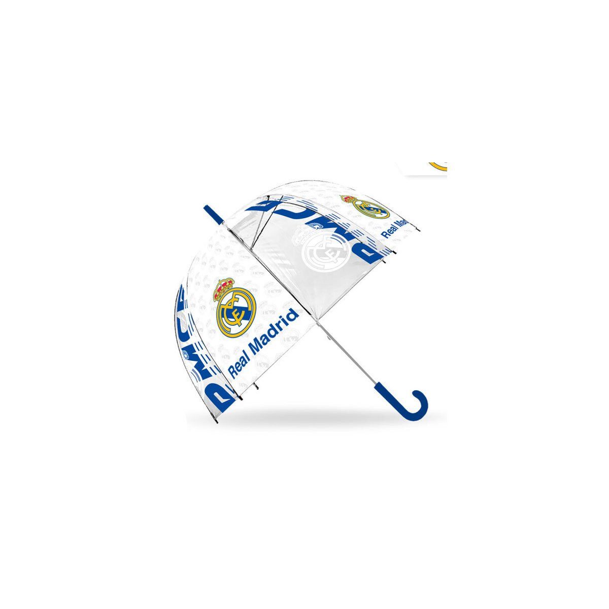 Real Madrid Stockregenschirm Real Madrid Kinder Regenschirm 70cm Transparent Emblem
