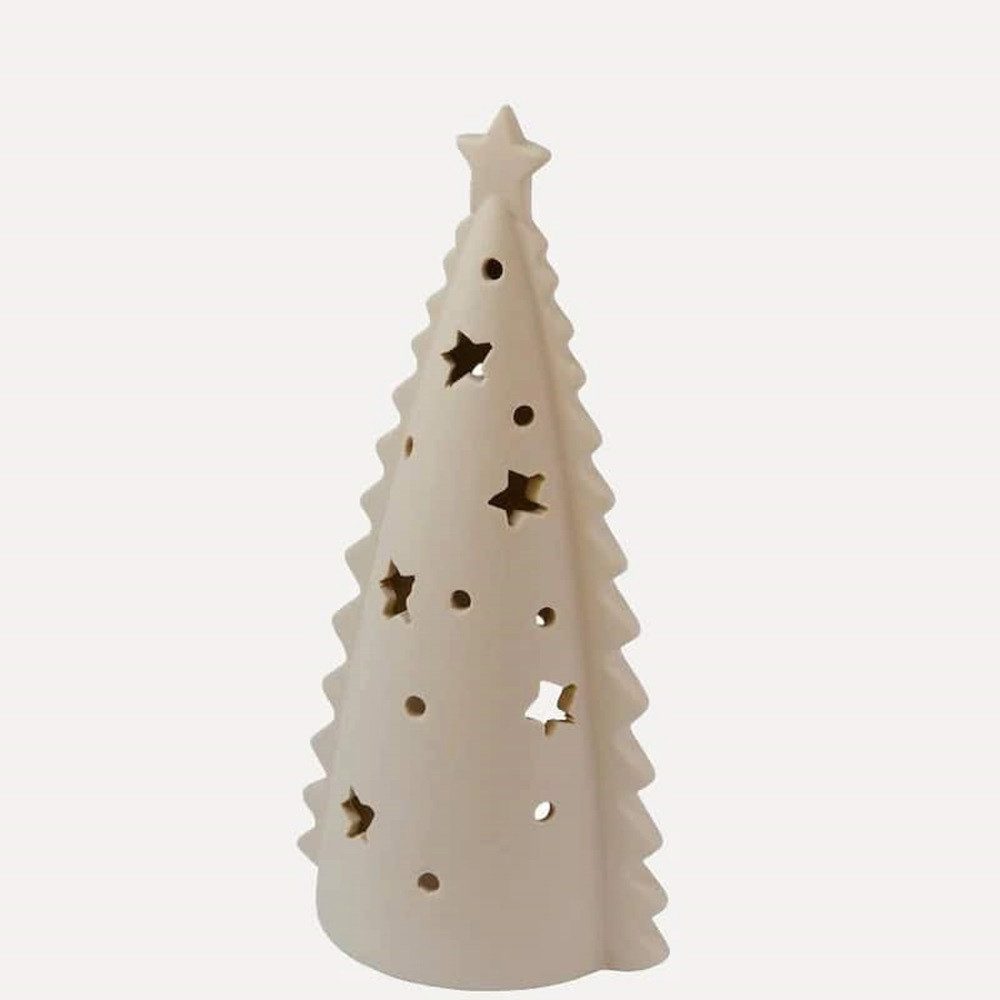 Home Delight B.V. Teelichthalter Teelichthalter Tannenbaum Baum aus Keramik 8,9 x 6,7 x 17 cm
