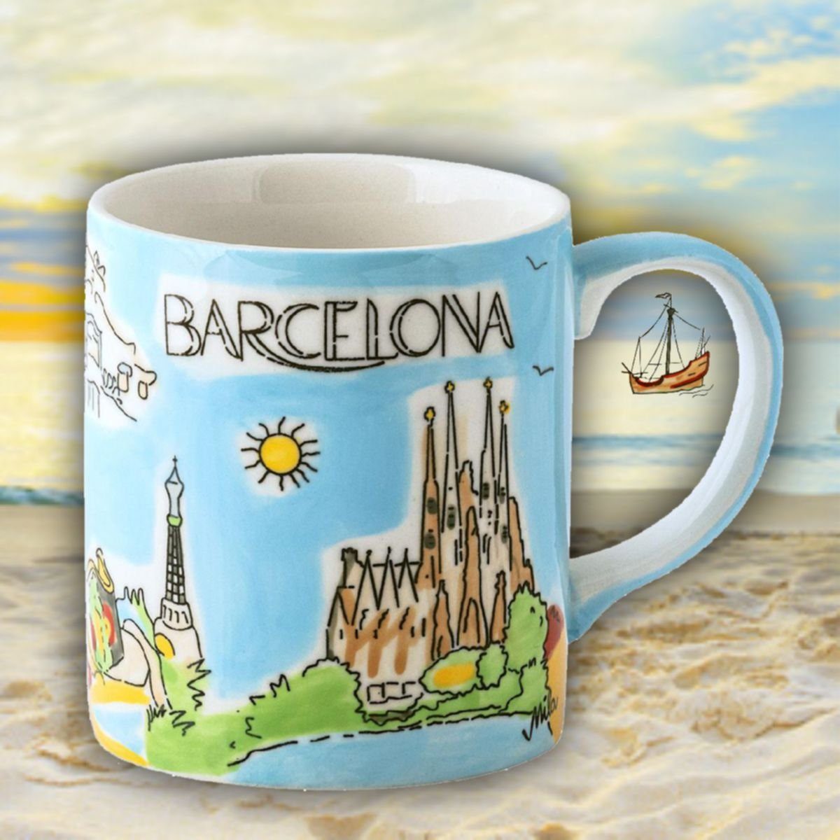 Mila Becher Mila Keramik Städte-Becher Barcelona, Keramik