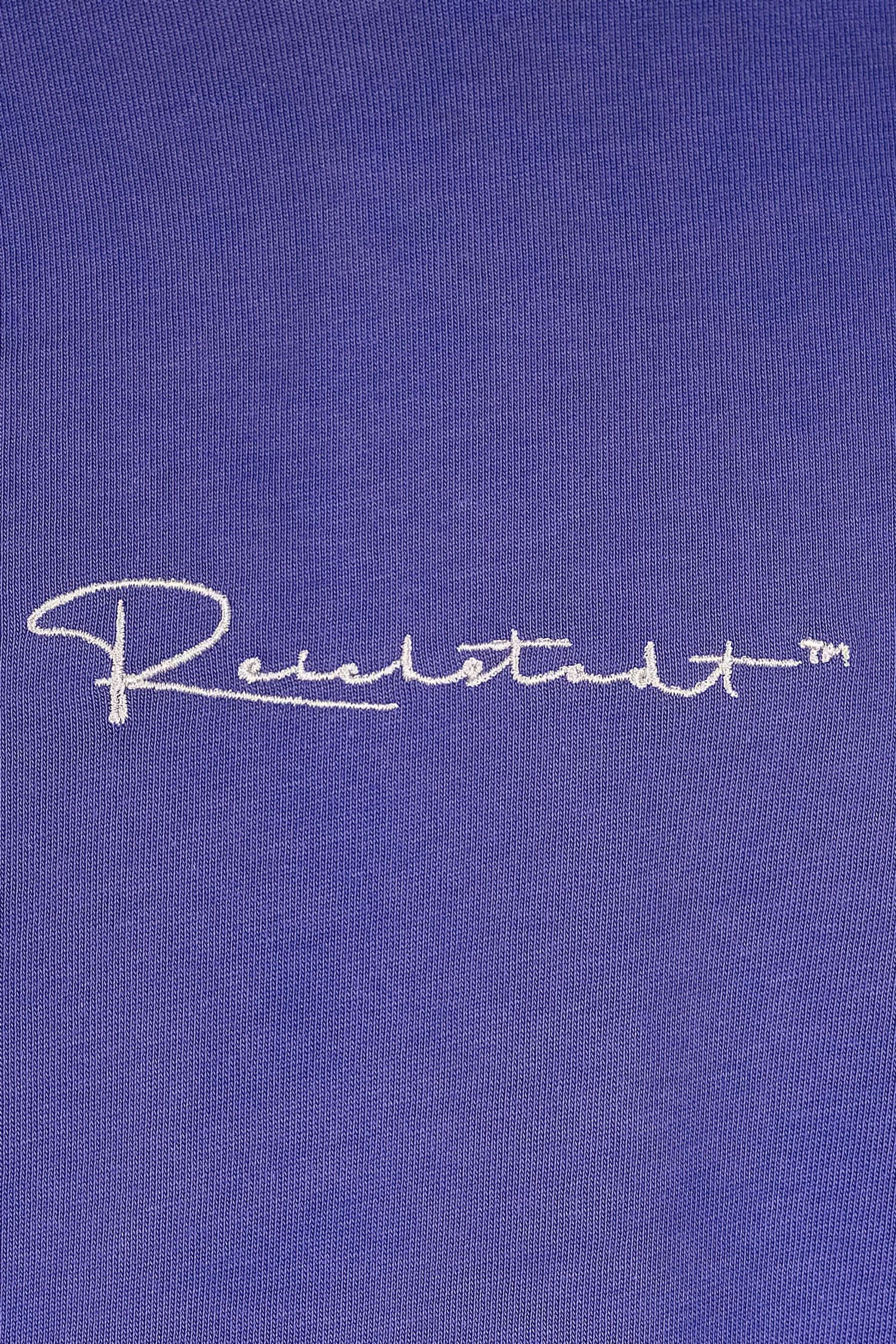 Reichstadt Oversize-Shirt Casual T-shirt Brust 22RS033 (1-tlg) der Stitching mit auf flieder