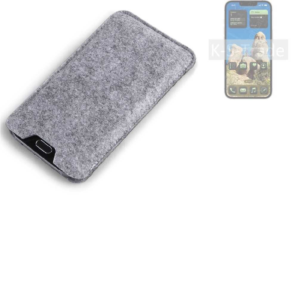 K-S-Trade Handyhülle für Apple iPhone 16e, Filz Handyhülle Schutzhülle Filztasche Filz Tasche Case Sleeve