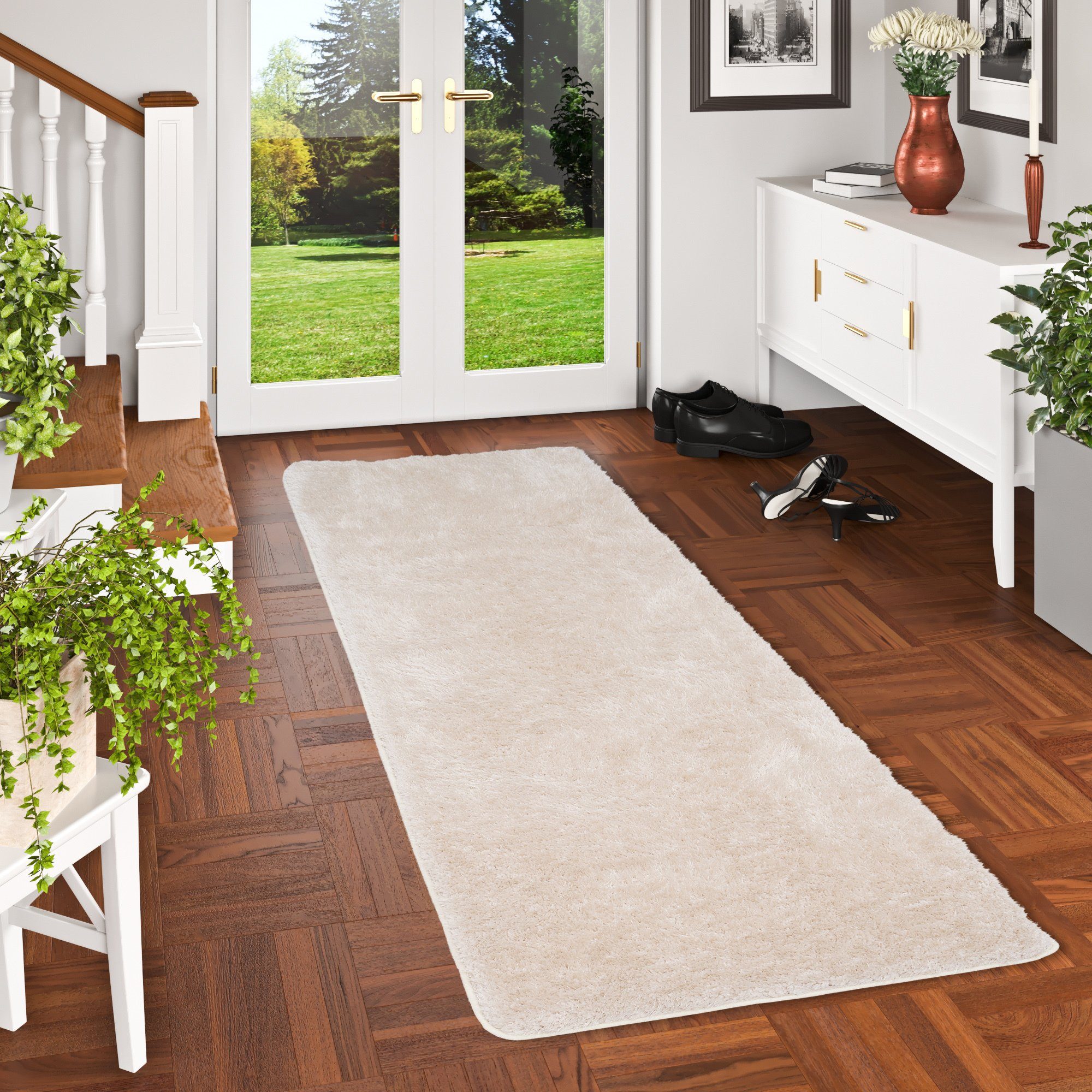 Snapstyle Hochflor-Teppich Hochflor Shaggy Teppich Feeling Mix Läufer, Rech günstig online kaufen