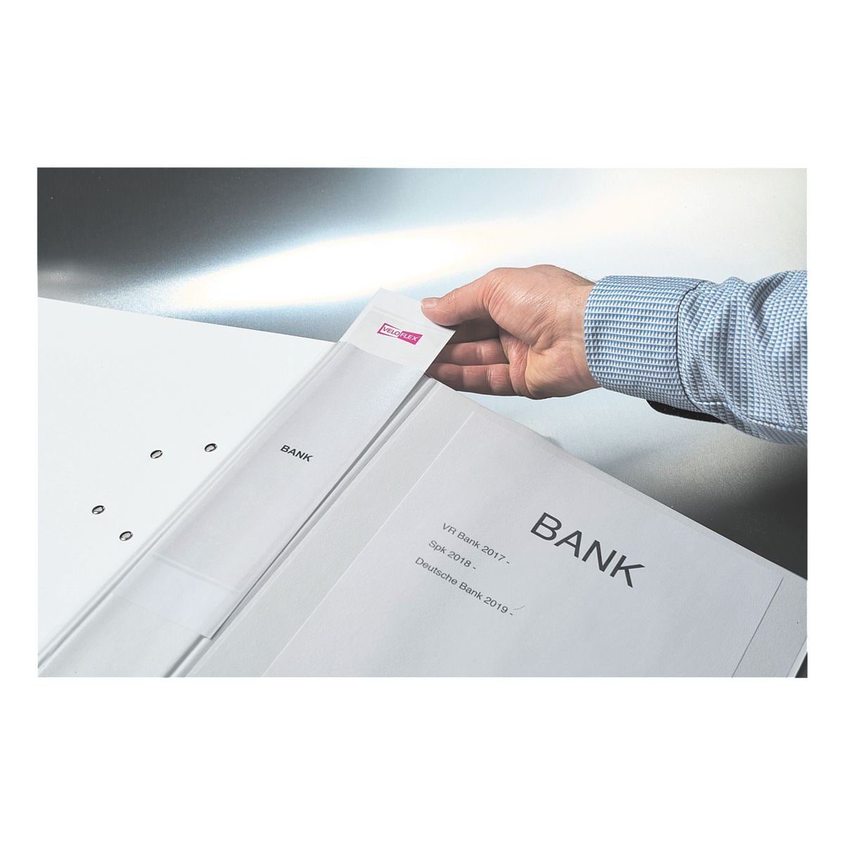VELOFLEX Präsentationsordner VELODUR® 41431, Rückenbreite 40 mm, 4 Ringe