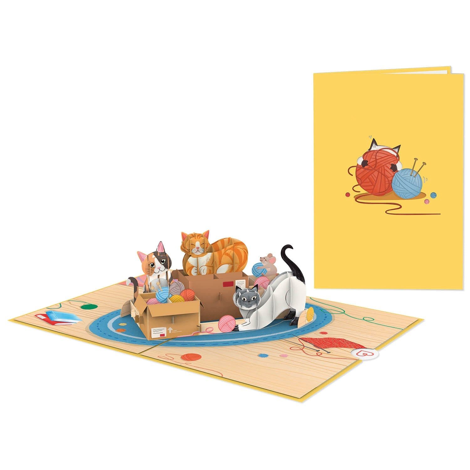 papercrush Geburtstagskarte Niedliche Katzen Pop-Up Karte