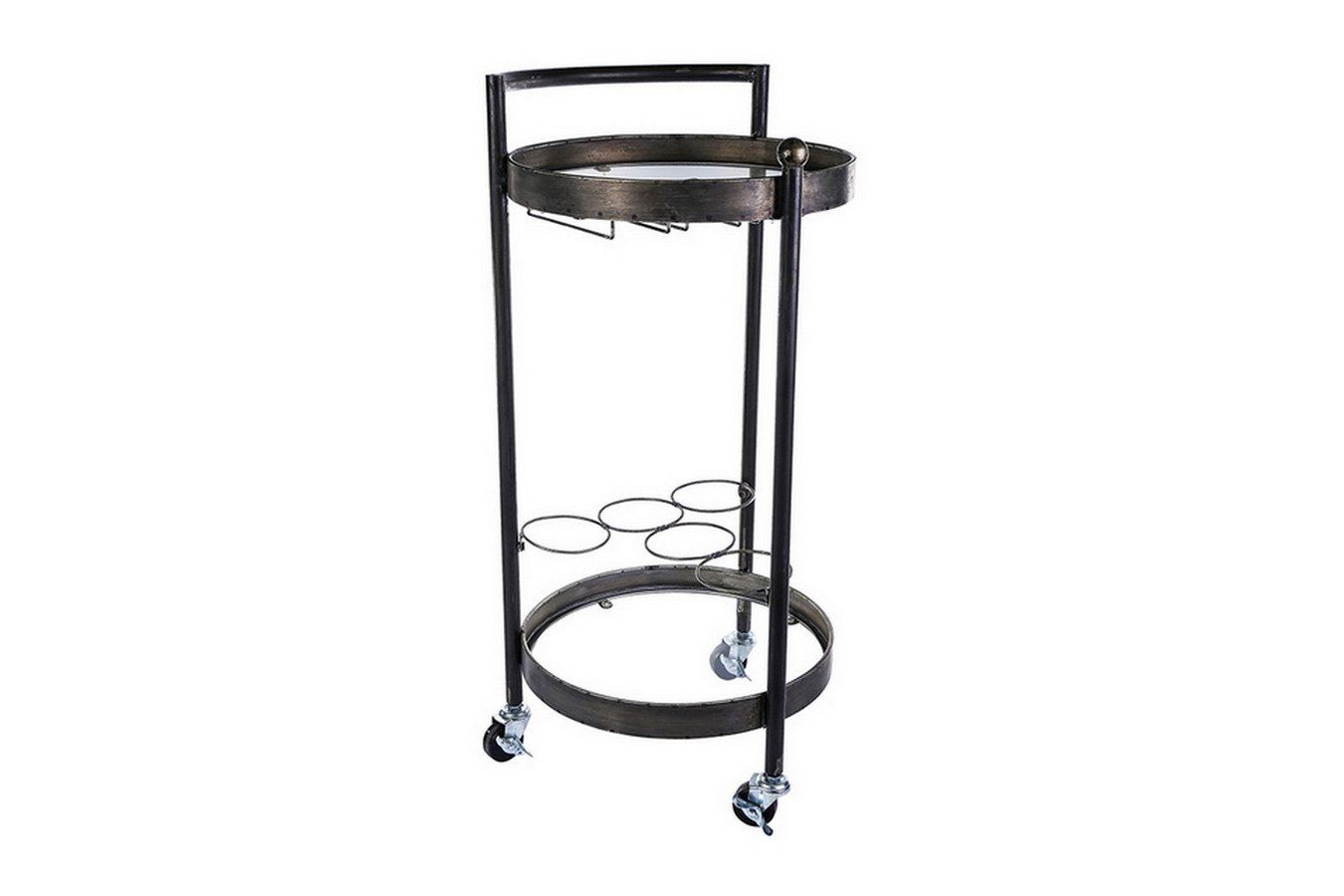 daslagerhaus living Beistellschrank Trolley Metall rund h 81 cm