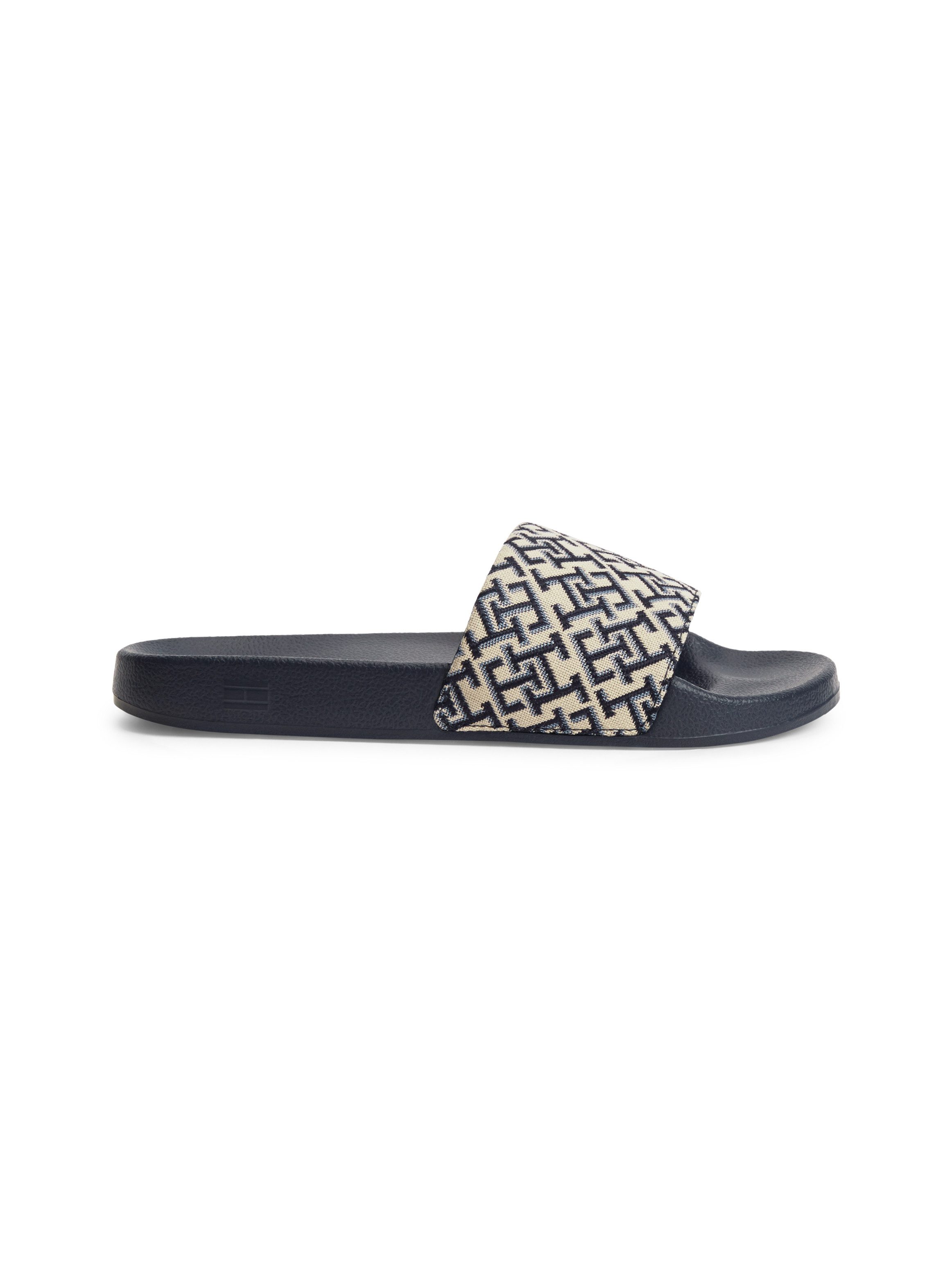 Tommy Hilfiger TH MONOGRAM POOL SLIDE Pantolette Sommerschuh, Strandschuh mit logobedruckter Bandage – Bild 4 von 5
