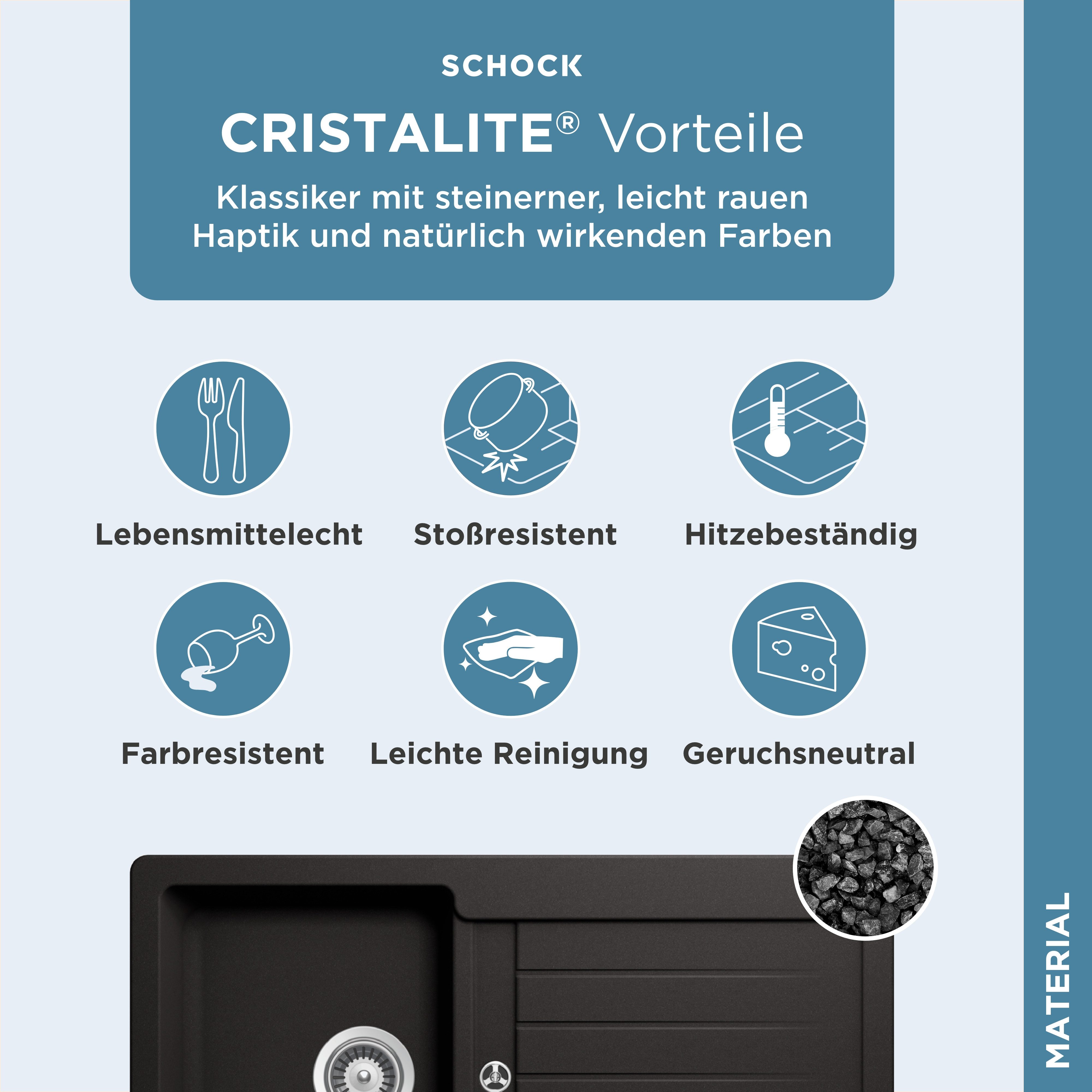 Schock Granitspüle Typos D-100, rechteckig