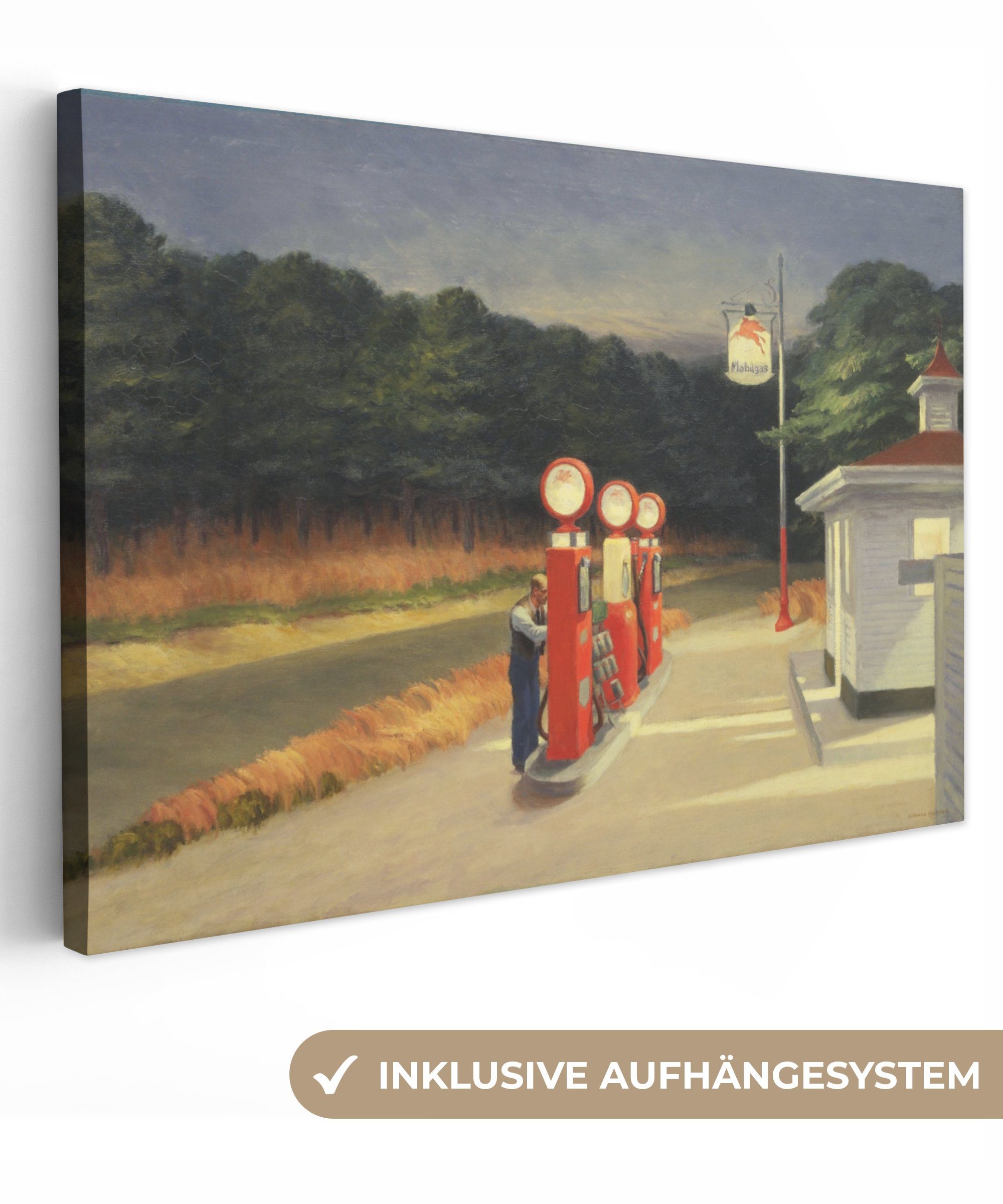OneMillionCanvasses® Leinwandbild Benzin - Edward Hopper, günstig online kaufen