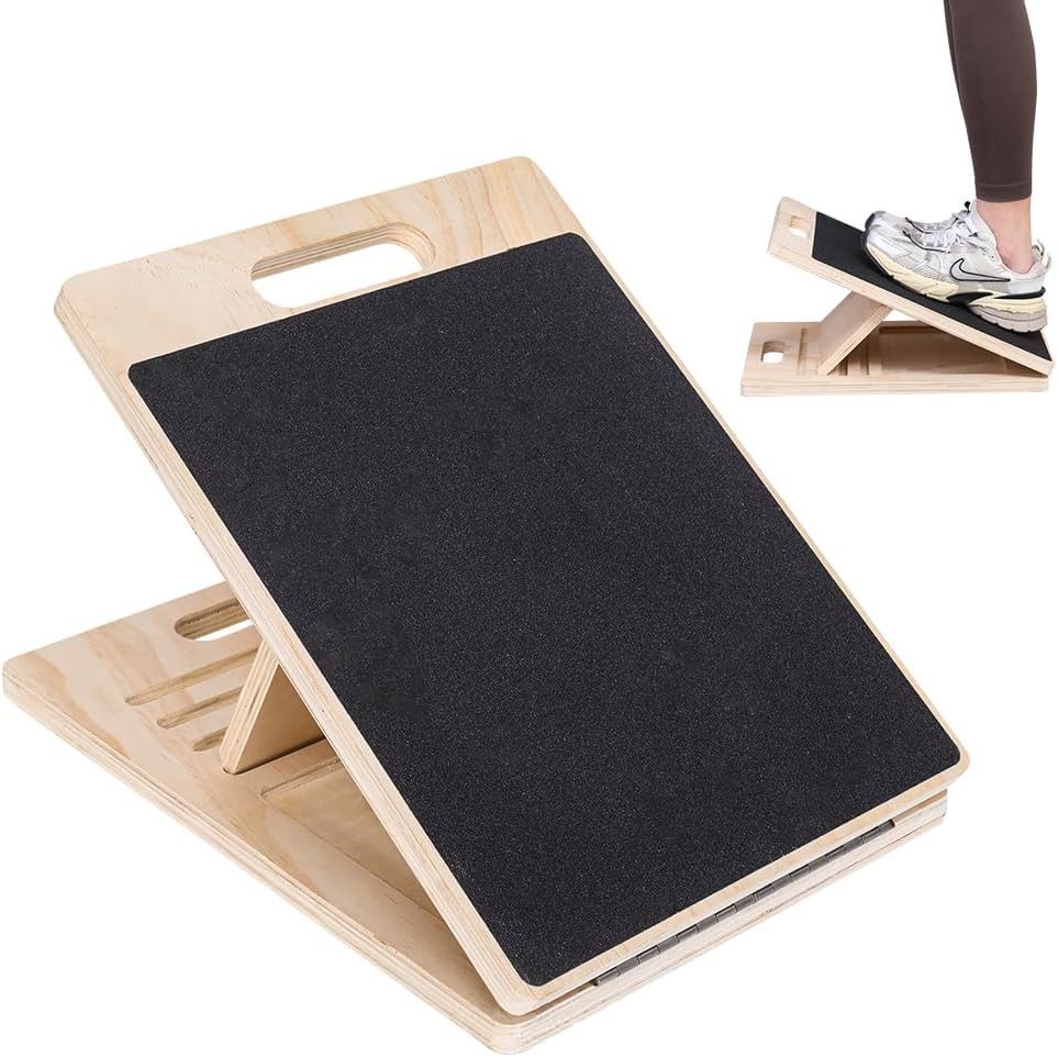 FELIXLEO Balanceboard Professionelles Schrägbrett Holz Slant Board Einstellbar Rutschfest
