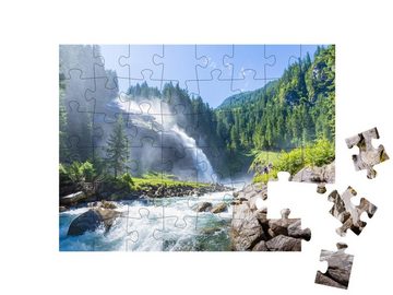 puzzleYOU Puzzle Krimmler Wasserfälle, Salzburg, Österreich, 48 Puzzleteile, puzzleYOU-Kollektionen Natur, Wasserfälle