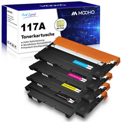 MOOHO Tonerkartusche 117A, (4er-pack mit Chip Kompatibel für HP Color Laser MFP, 4-St), 178nwg 179fwg 178nw 179fnw Color Laser 150a 50nw 150w