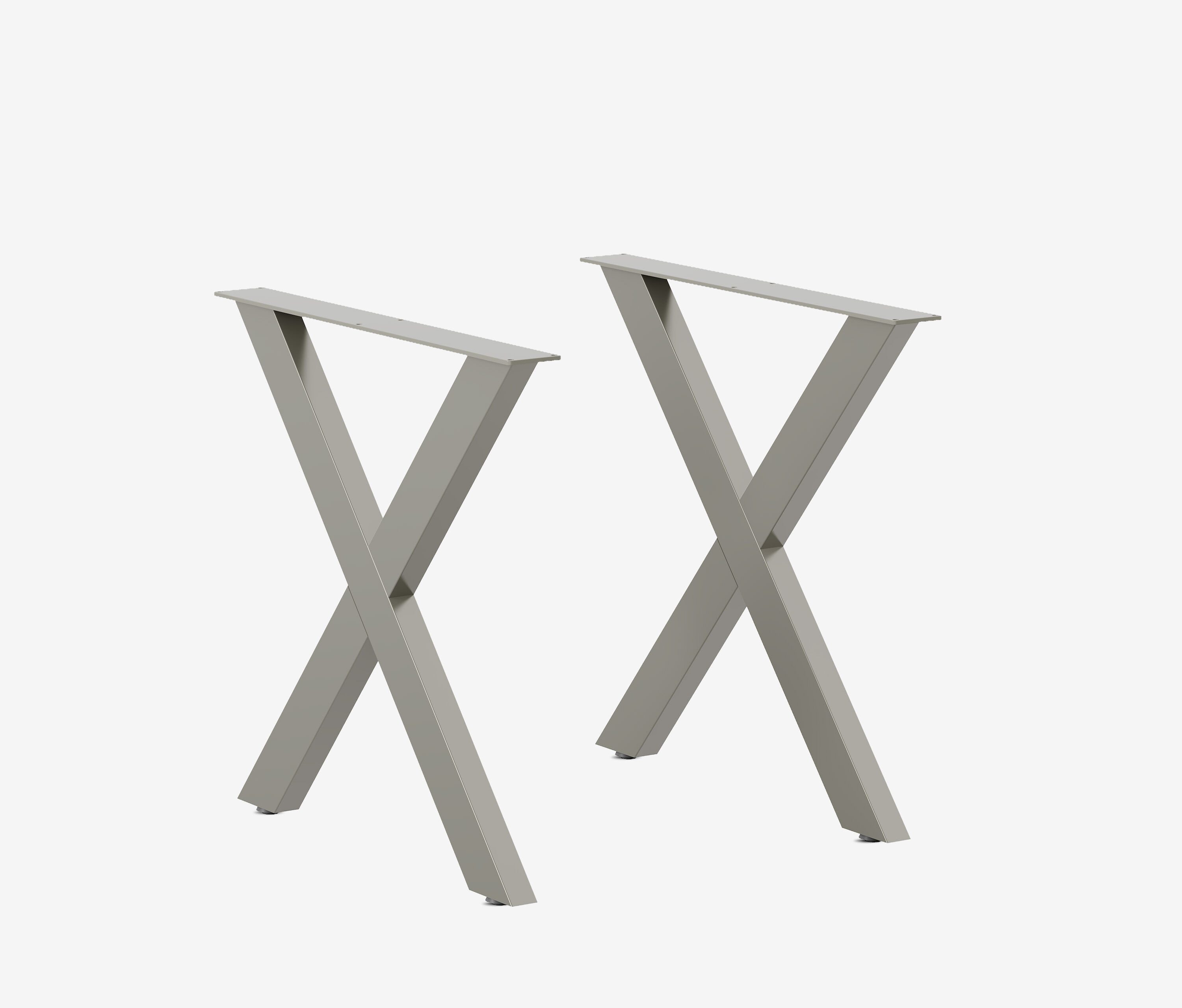 Tischplatte-Online.de Tischbein 2x Tischgestell X-Frame Tischkufen für Esstisch 8 x 72 x 72 cm, Hochwertig / 5 Jahre Garantie / 2 Farben