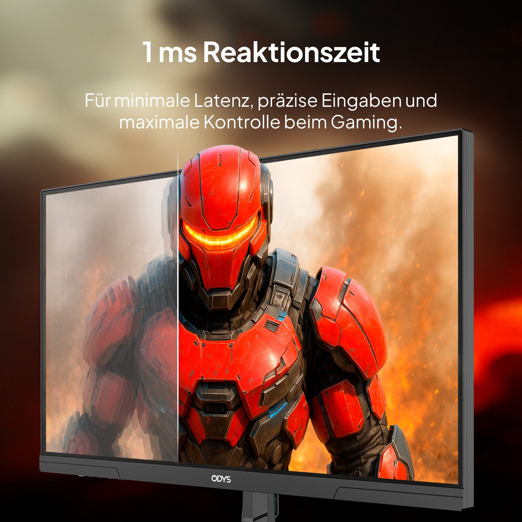 Odys i27-F-144 LED-Monitor (69 cm/27 ", 1.920 x 1.080 px, Full HD, 1 ms Reaktionszeit, 144 Hz, IPS, LED, 27" Gaming Monitor – FHD, 144 Hz, HDR10, IPS, sRGB >120 %, DCI 89)
