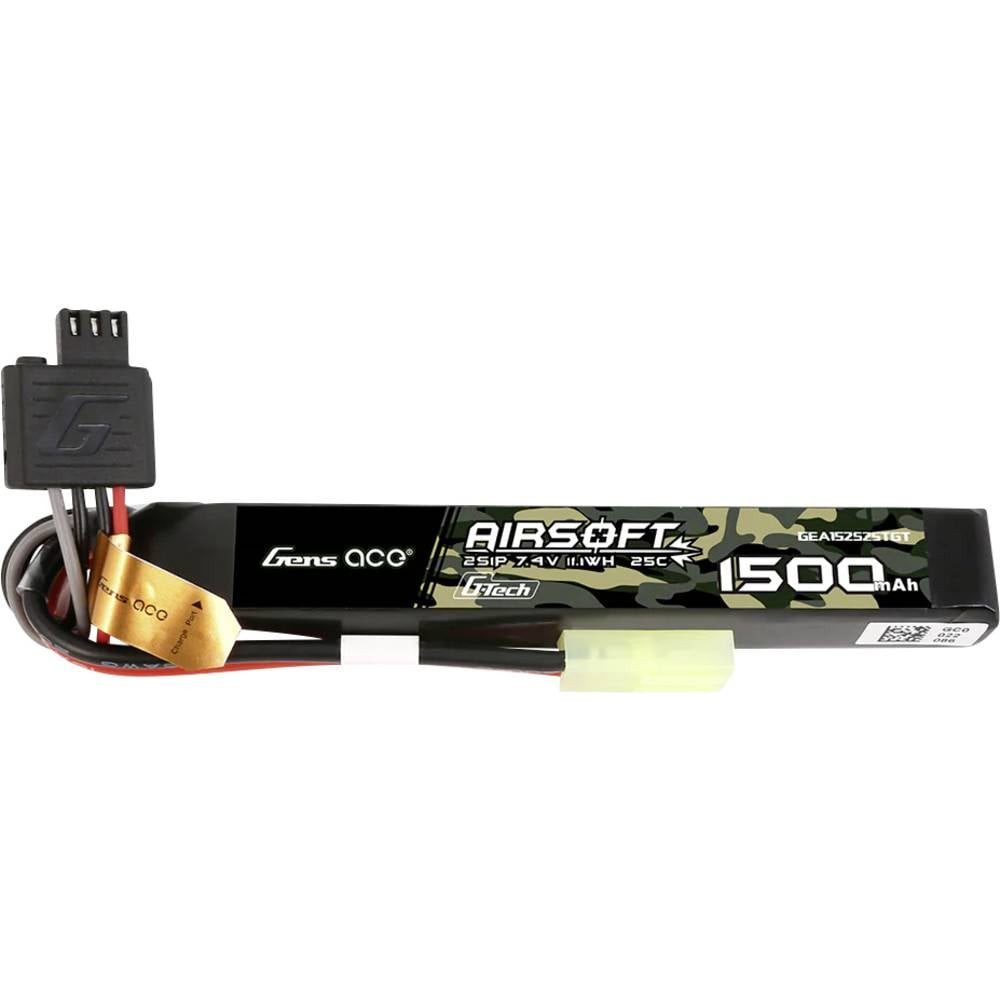 Gens ace G-Tech 25C 1500mAh 2S1P 7.4V Airsoft Gun Lipo Battery with Akku