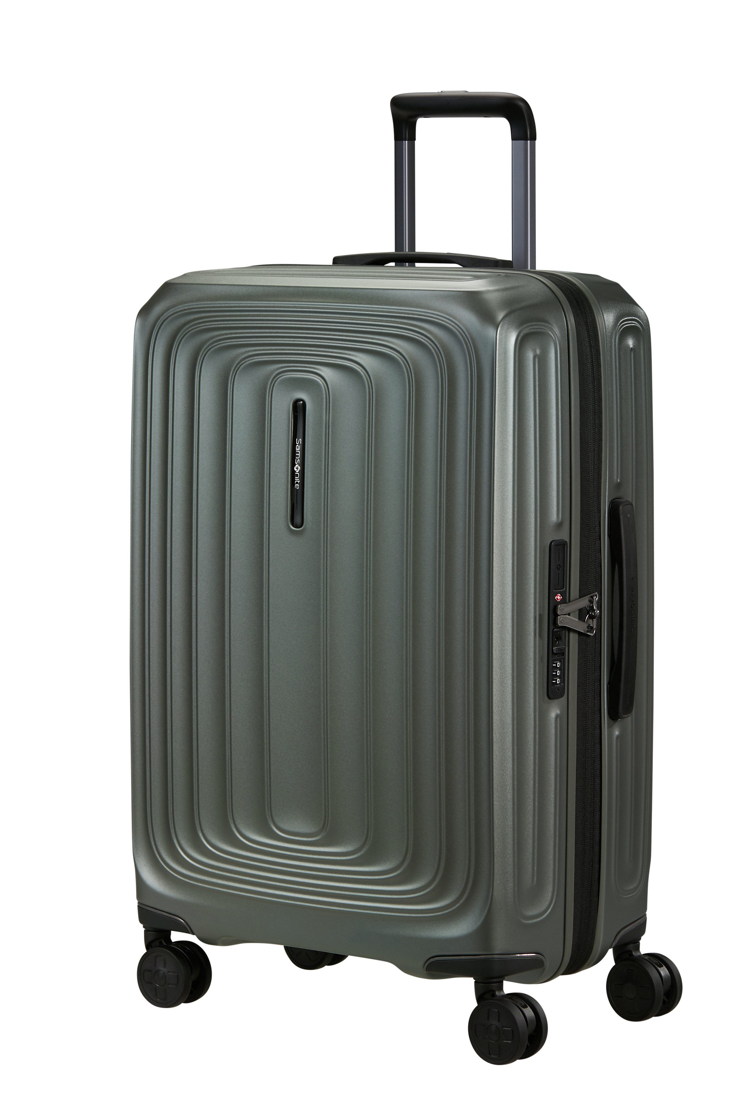 Samsonite Hartschalen-Trolley 2WANDER, 4 Rollen, aus robustem Polycarbonat, mit Adressetikett und Dehnfalte