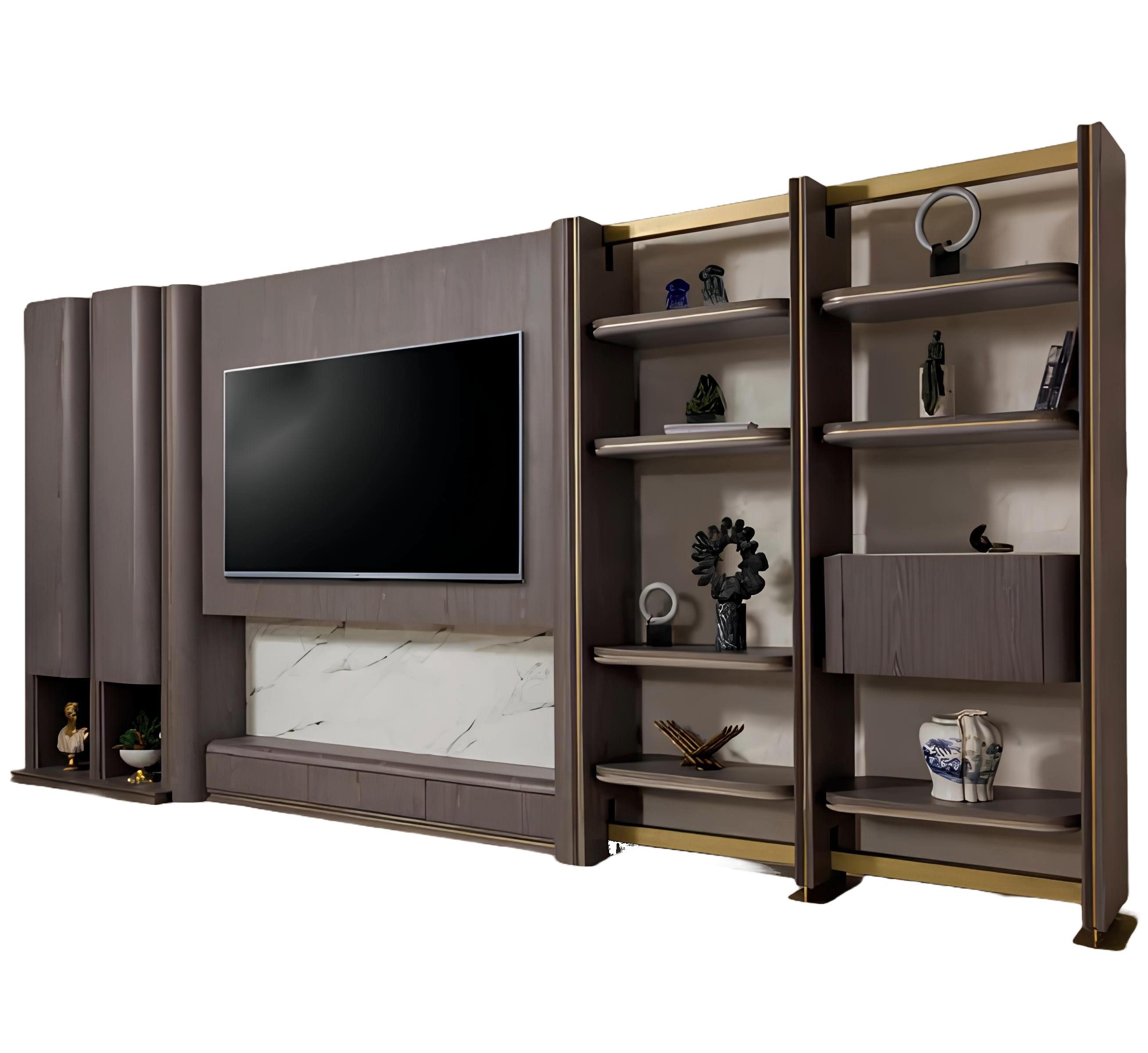 Xlmoebel TV-Board Multifunktionswand in modernem Design für Fernseher und Mediengeräte (Multifunktionswand, TV Schrank Lowboard), Hergestellt in Europa