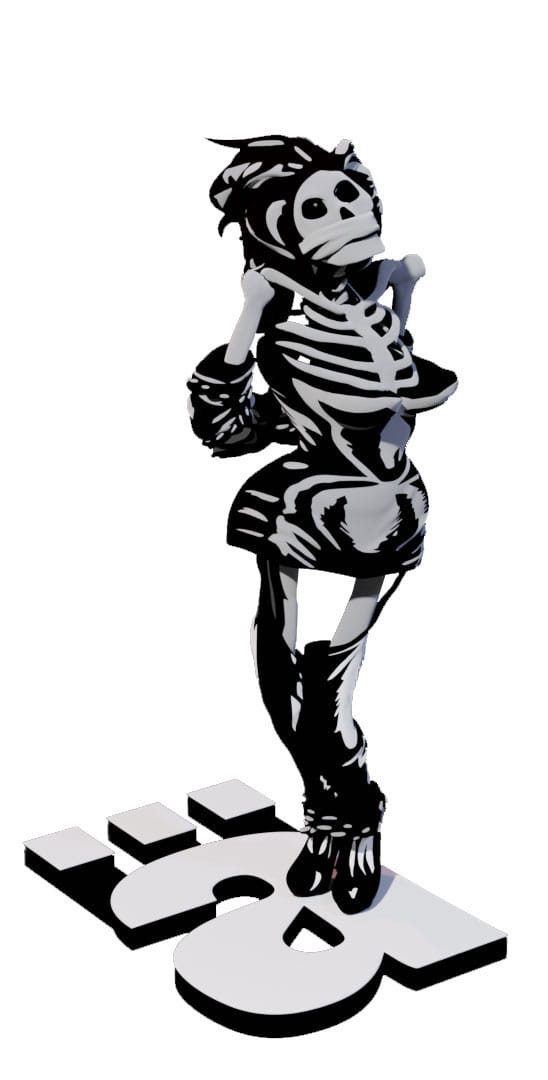 Cave Toys Merchandise-Figur Die Ärzte Resin Statue 1/10 Gwendoline Skelett 17 cm