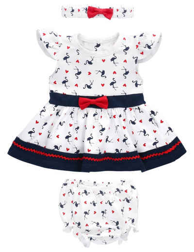 Baby Sweets Kleid, Hose & Kopftuch »3tlg Set Kleid + Shorts + Mütze« (Set, 1-tlg., Haarband, Kleid, Shorts)