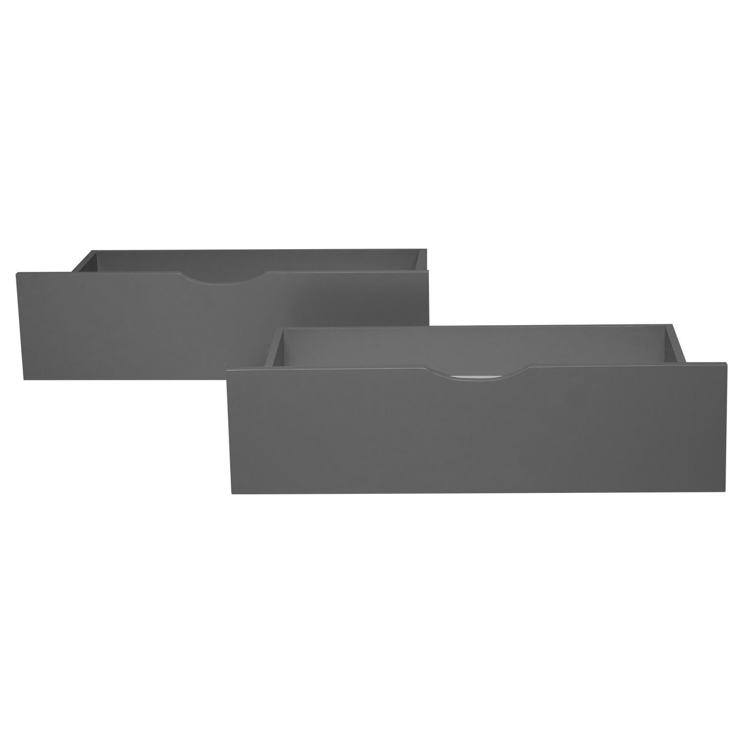 Homestyle4u Bettkasten 2er Set in Grau 82x22 53 cm 2197 günstig online kaufen