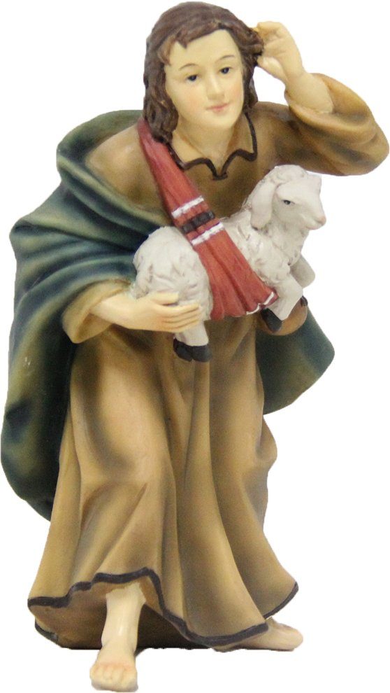 FADEDA Krippenfigur FADEDA Hirte mit Schaf, Höhe in cm: 7 (1 St) | Weihnachtskrippen