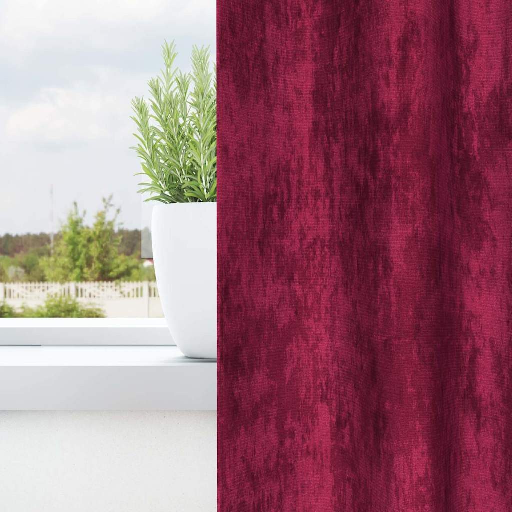 vidaXL Vorhang Samtvorhänge 2 stk. Weinrot 175 x 140 cm Samt (2 St), Samt – Bild 3 von 5