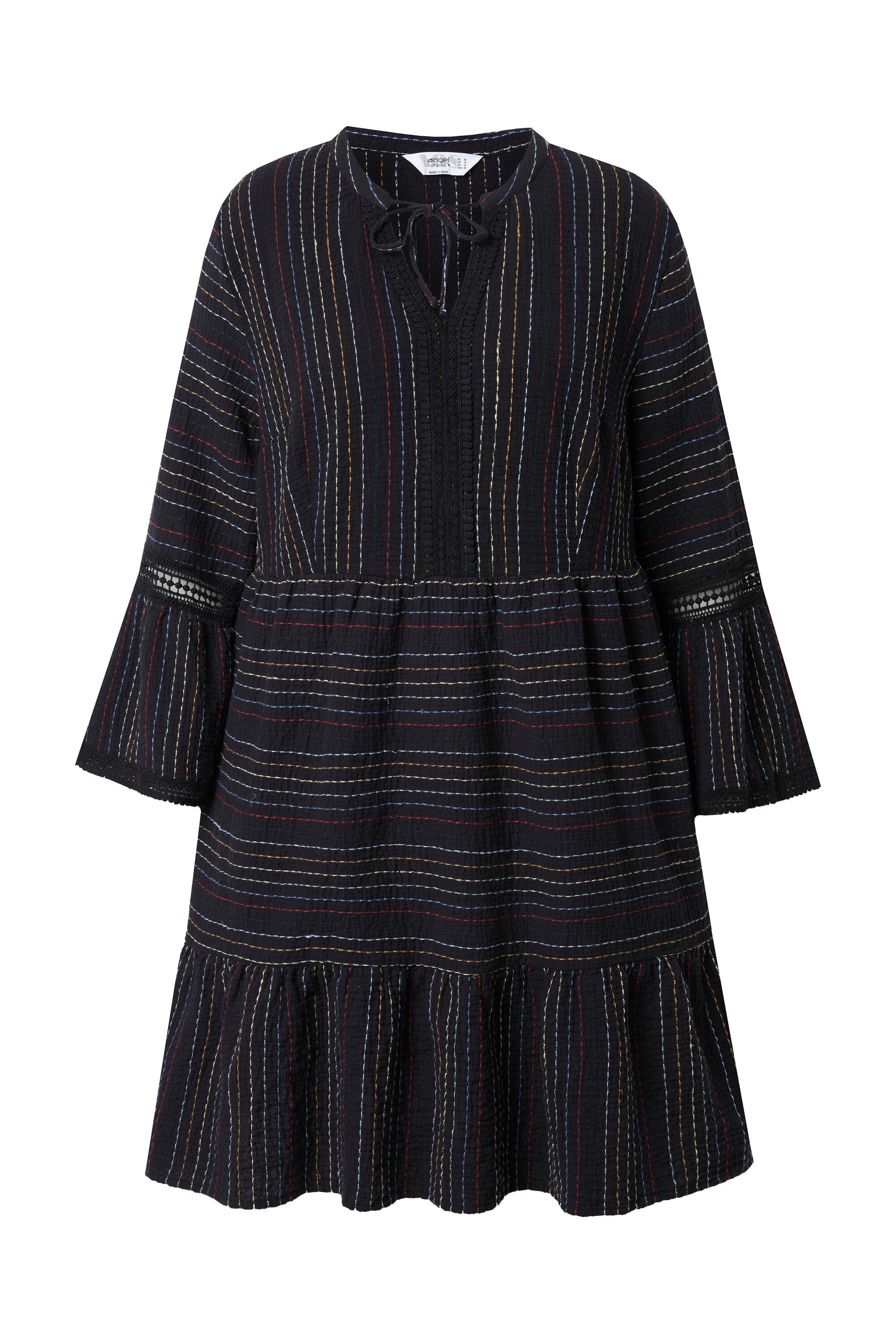 Angel of Style Tunika Tunika A-Linie Musselin Streifen Volants günstig online kaufen