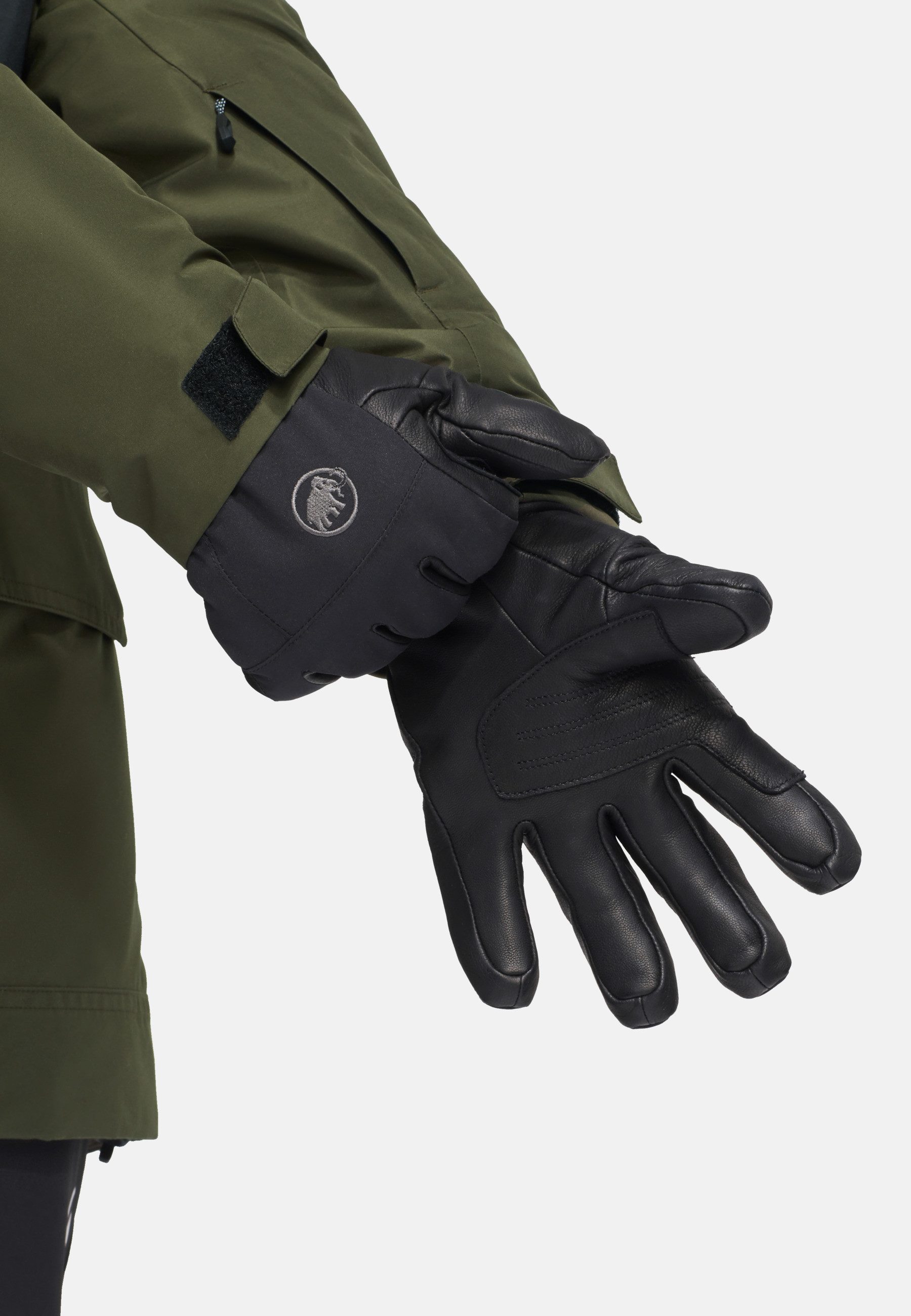 Mammut Multisporthandschuhe Stoney Glove, Handflche aus wasserabweisendem  Ziegenleder fr Grip und Geschmeidigkeit