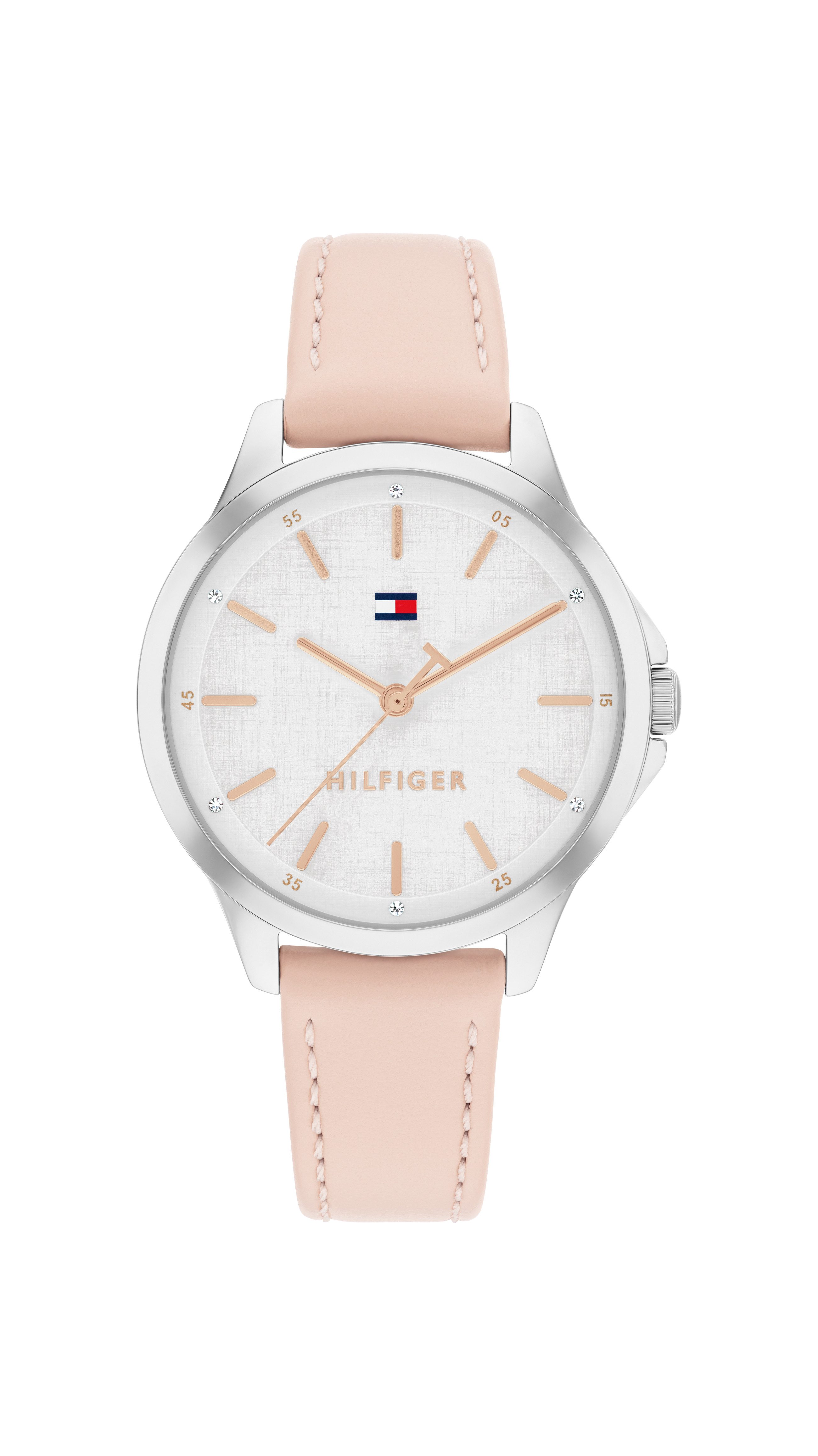 Tommy Hilfiger Quarzuhr CHLOE 1782865, Armbanduhr, Damenuhr, Lederarmband, günstig online kaufen