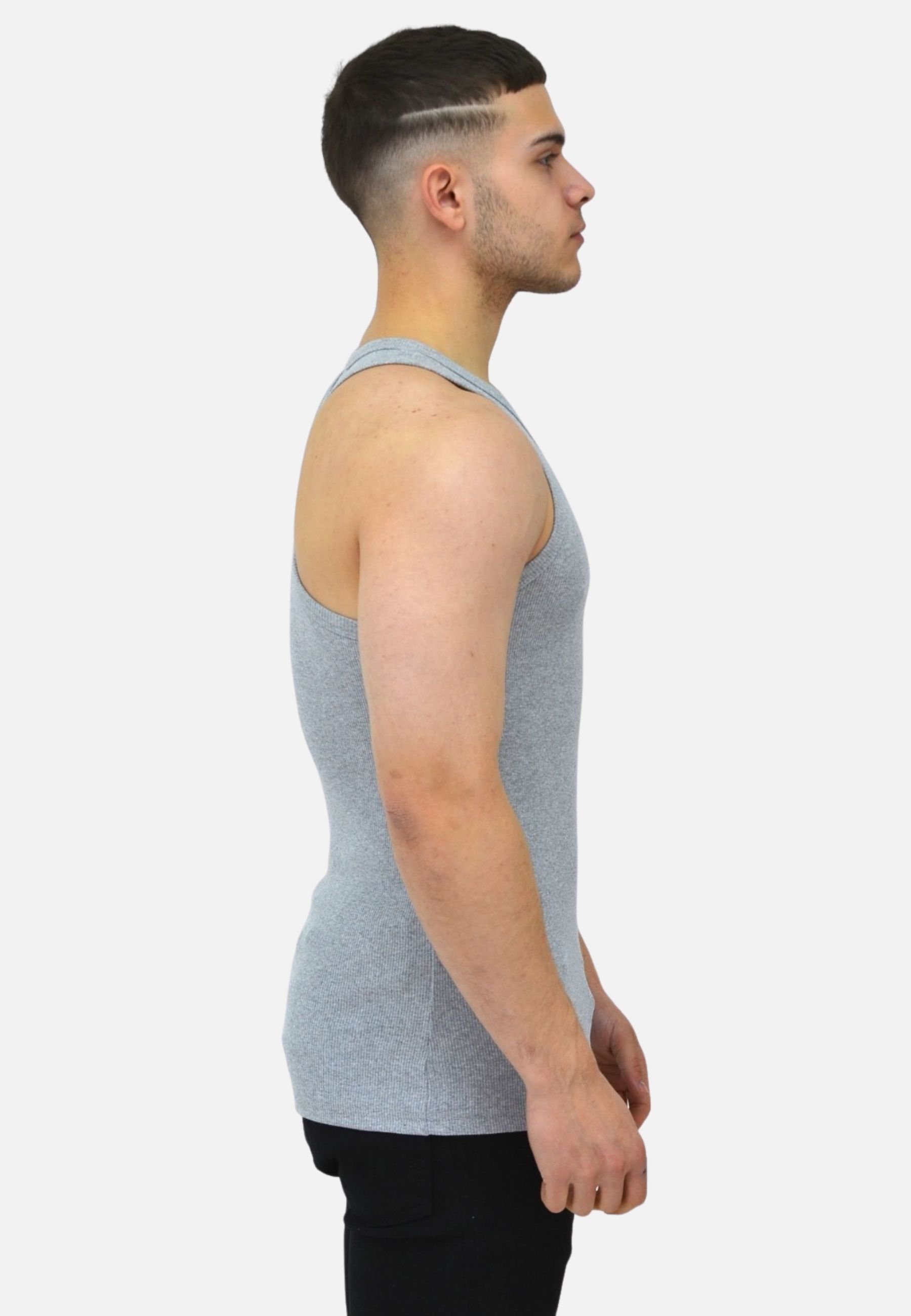 Megaman Tanktop Herren Tank Tops Baumwolle Ärmelloses Unterhemd Basic