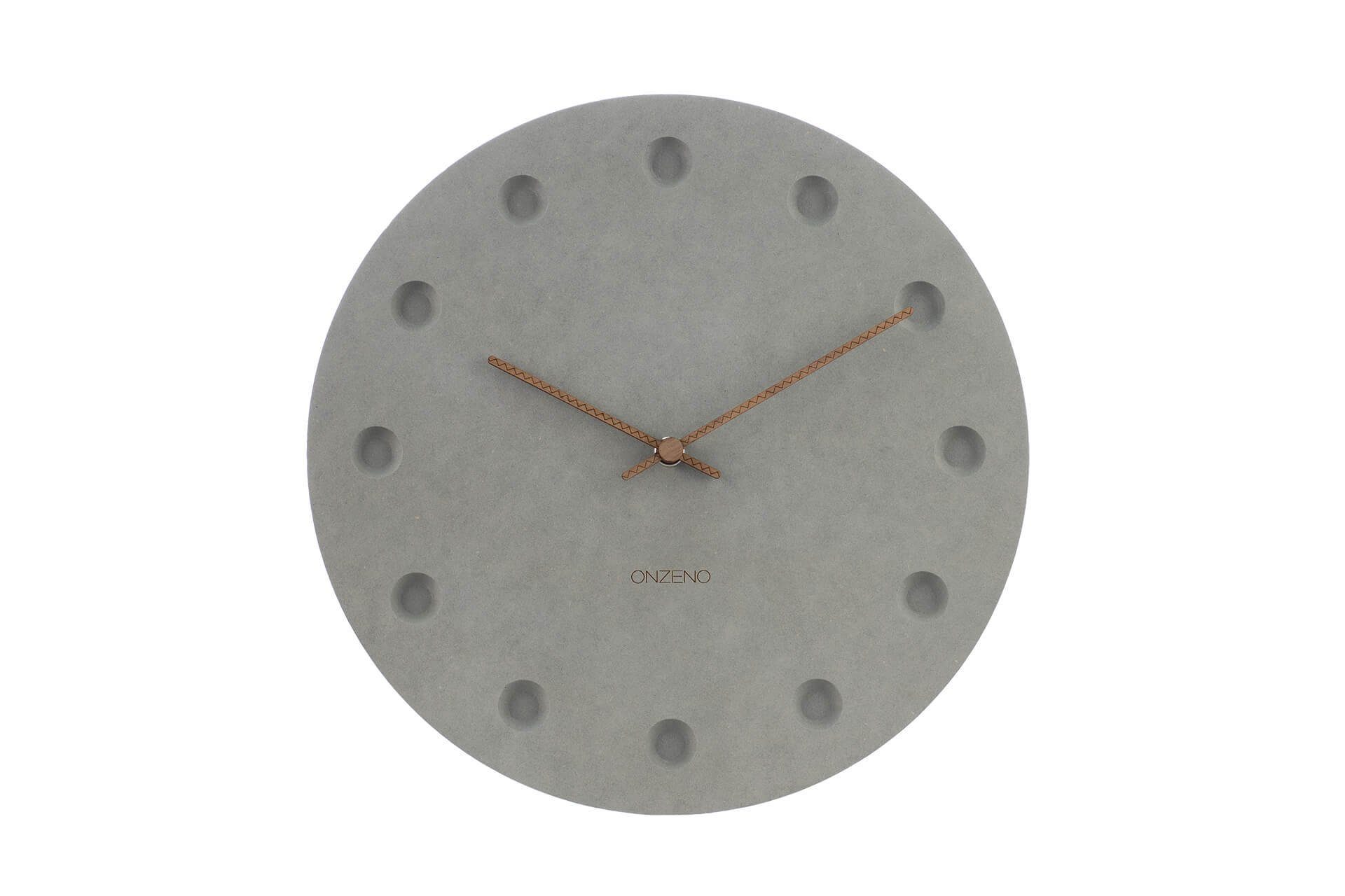 ONZENO Wanduhr THE POROUS 29x29x0.9 cm (handgefertigte Design-Uhr)