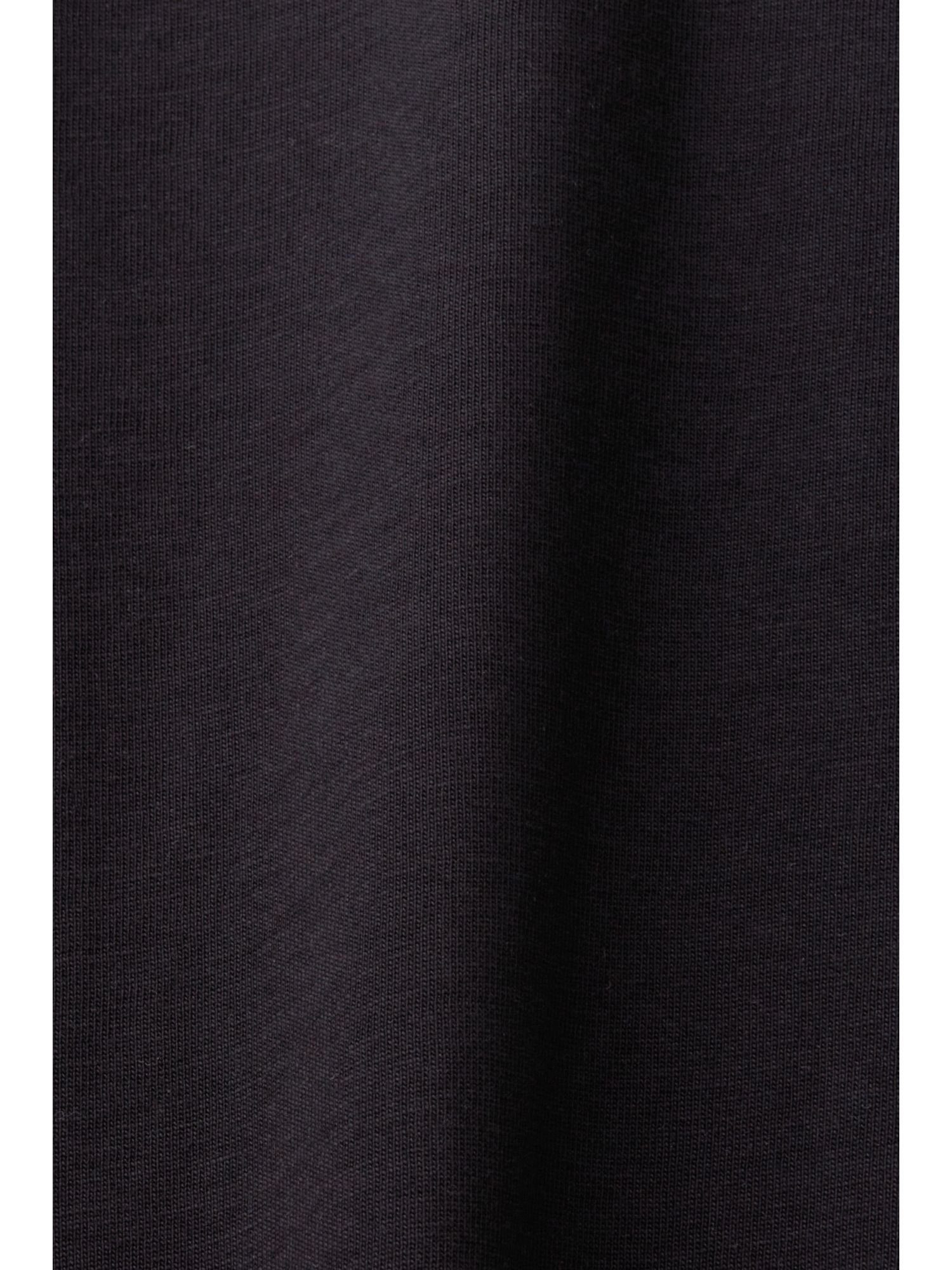 100 % BLACK Jersey, Langarm-Top Langarmshirt Esprit (1-tlg) Baumwolle aus