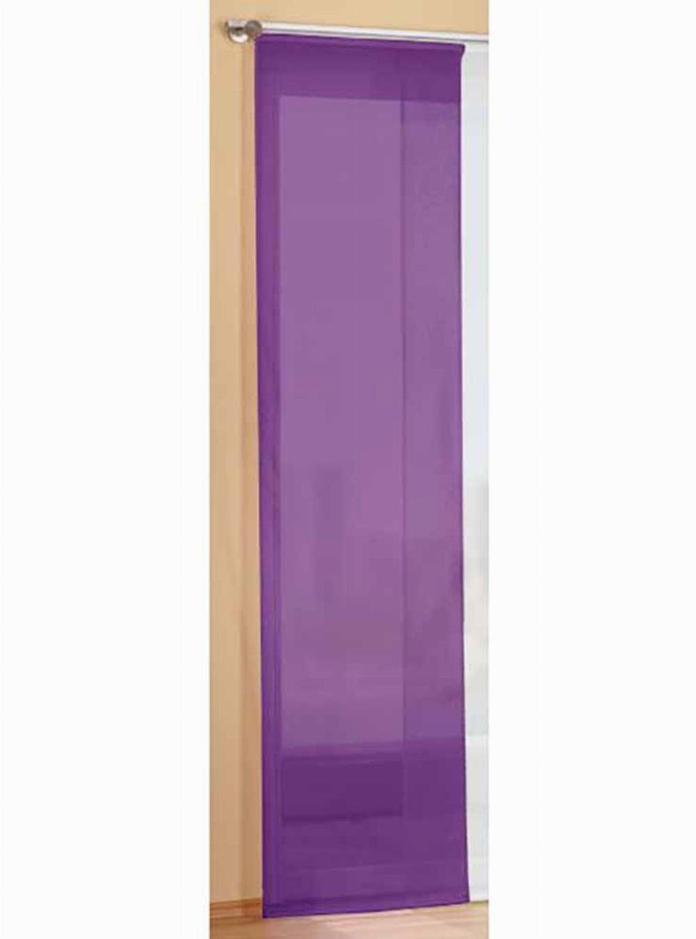 Gardinenbox Schiebegardine (1 St), Klettband, transparent, Voile, Flächenvorhang unifarben inkl. Paneelwagen 85589