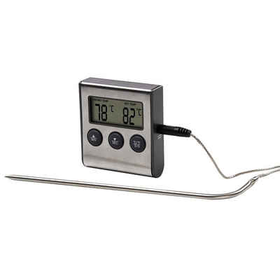 Xavax Bratenthermometer Digitales Bratenthermometer mit Timer, Kabelsensor, 3-tlg.