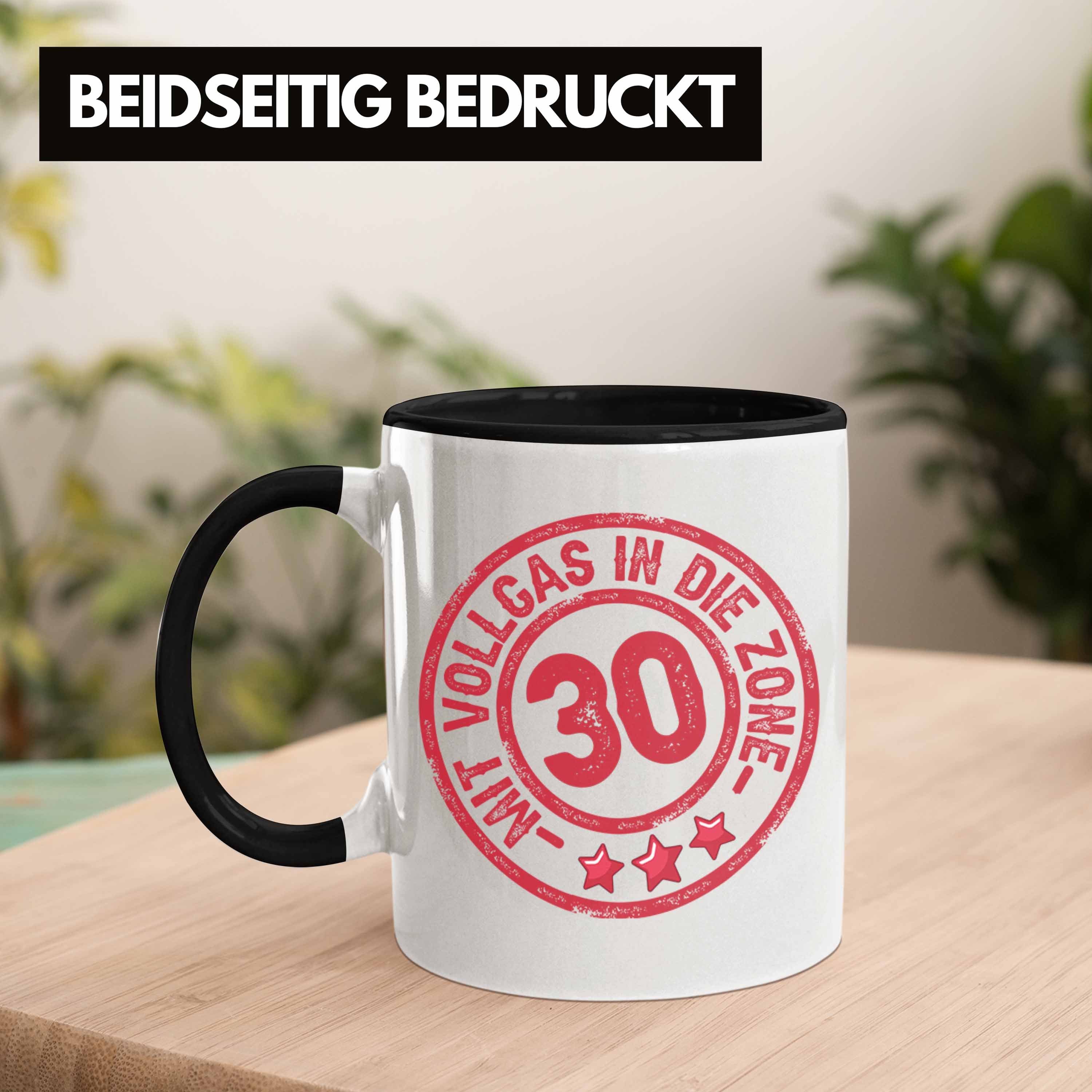 Tasse Geburtstag Zon Trendation 30 30er Mit Kaffee-Becher Tasse Geschenk In Vollgas Schwarz Die