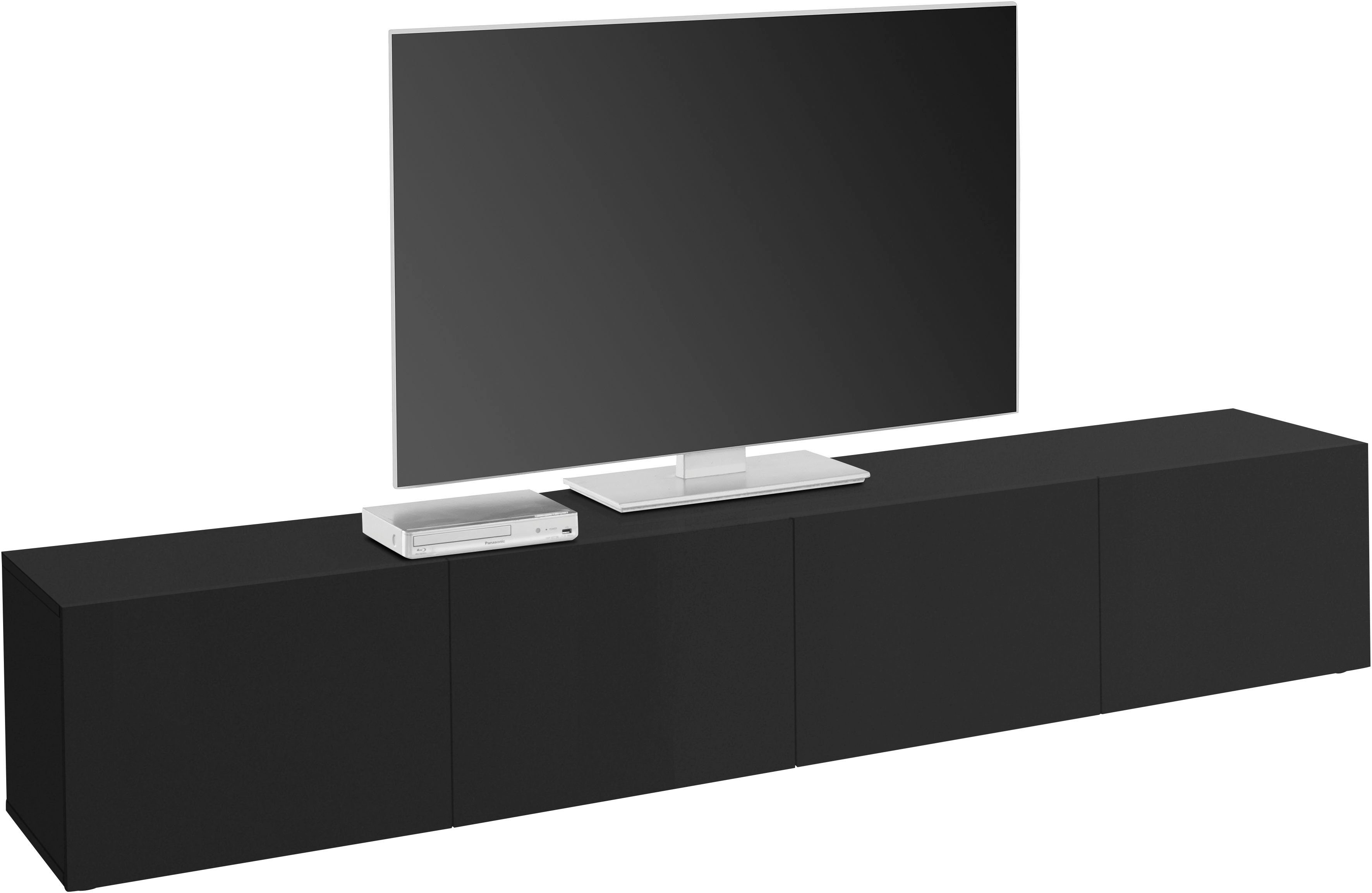 borchardt Möbel Lowboard Sophia, TV-Schrank mit 4 Türen, hängend oder stehend, Breite 200 cm mit 4 Türen, stehend und hängend