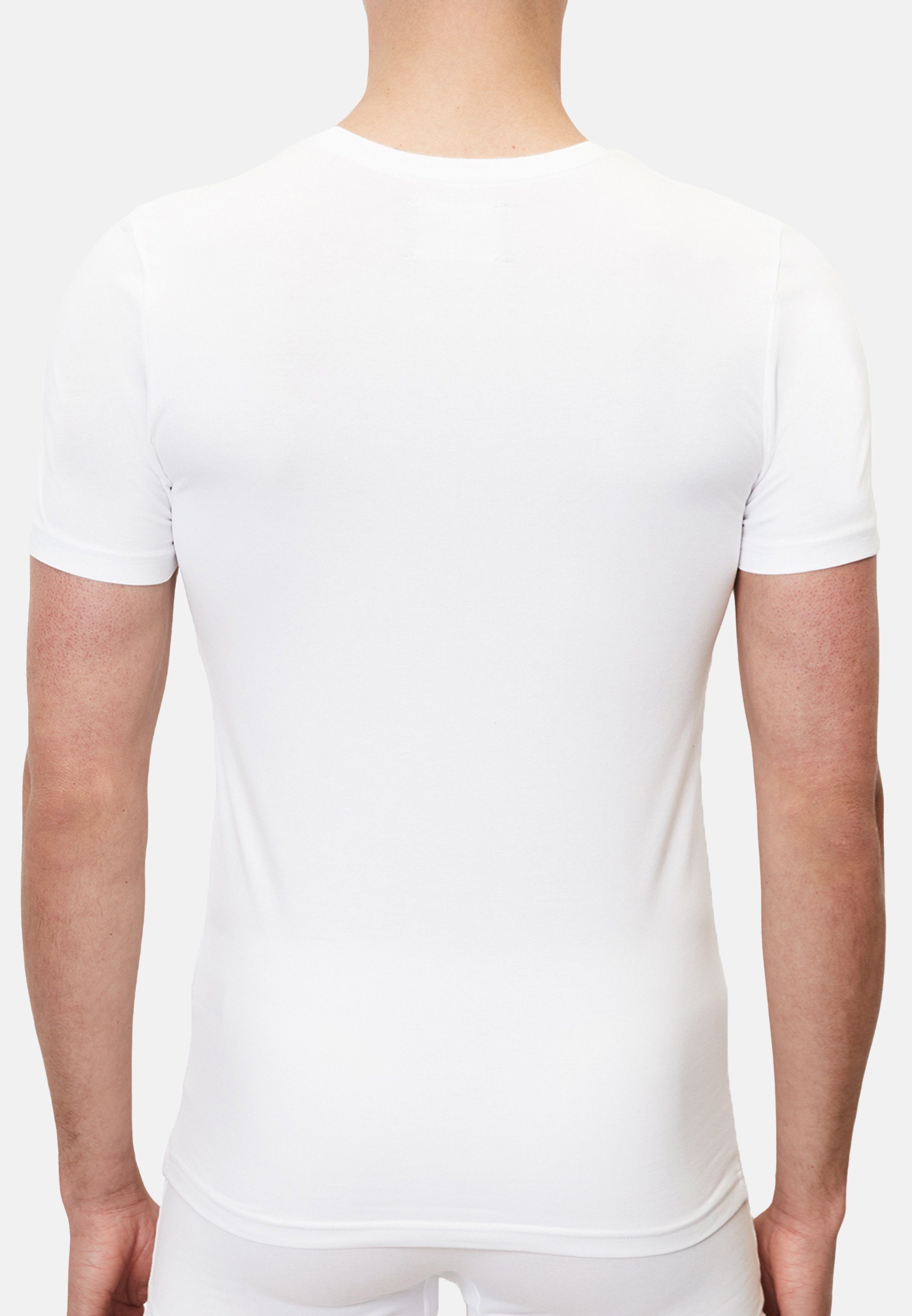 / 6-St) Unterhemd 6er Shirt - Pack Weiß - Essentials Marc (Spar-Set, Cotton Unterhemd Baumwolle Langarm O'Polo Organic