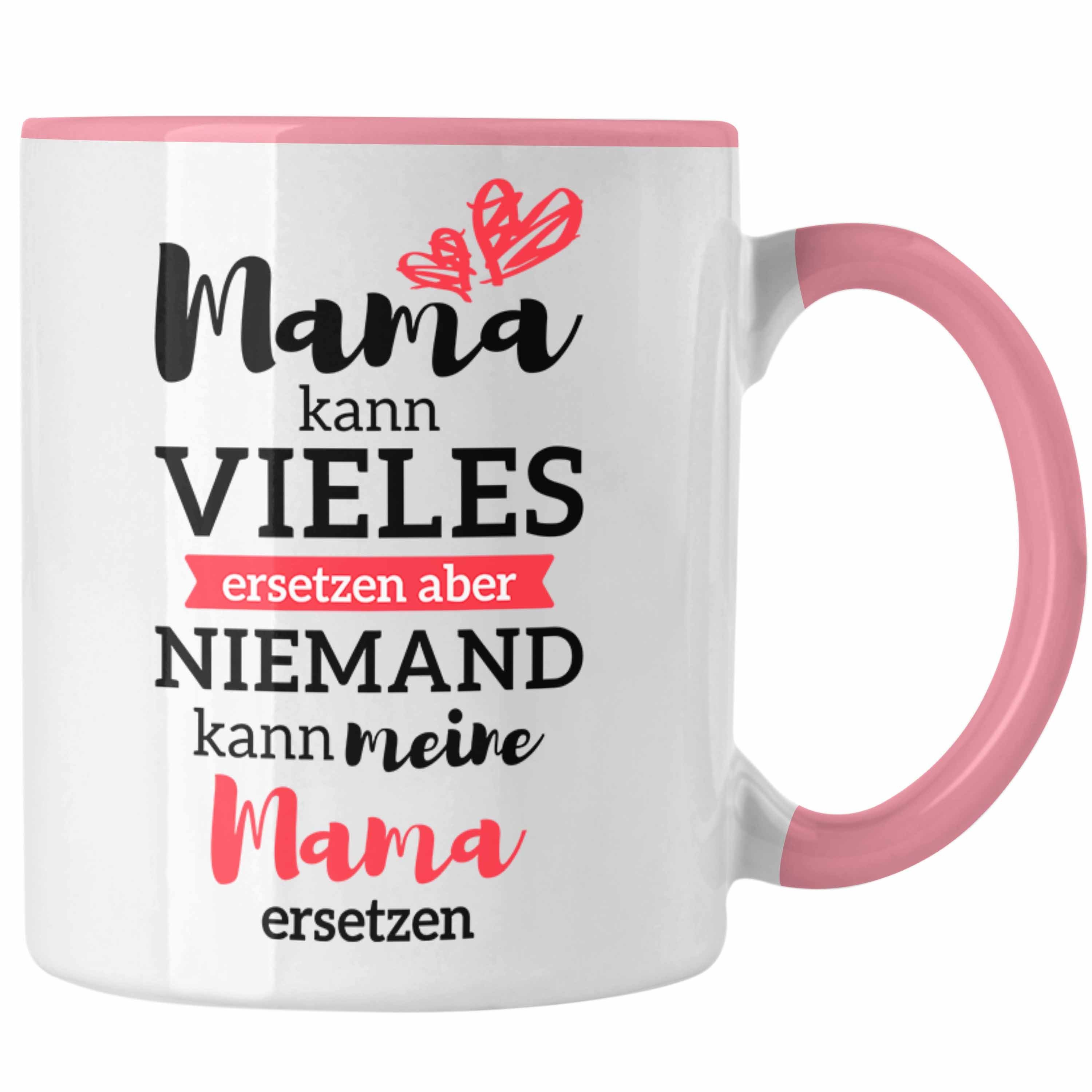Trendation Tasse Trendation - Mama Tasse mit Spruch Geschenk Muttertag von Tochter Sohn Mutter Kaffeetasse Rosa | Teetassen