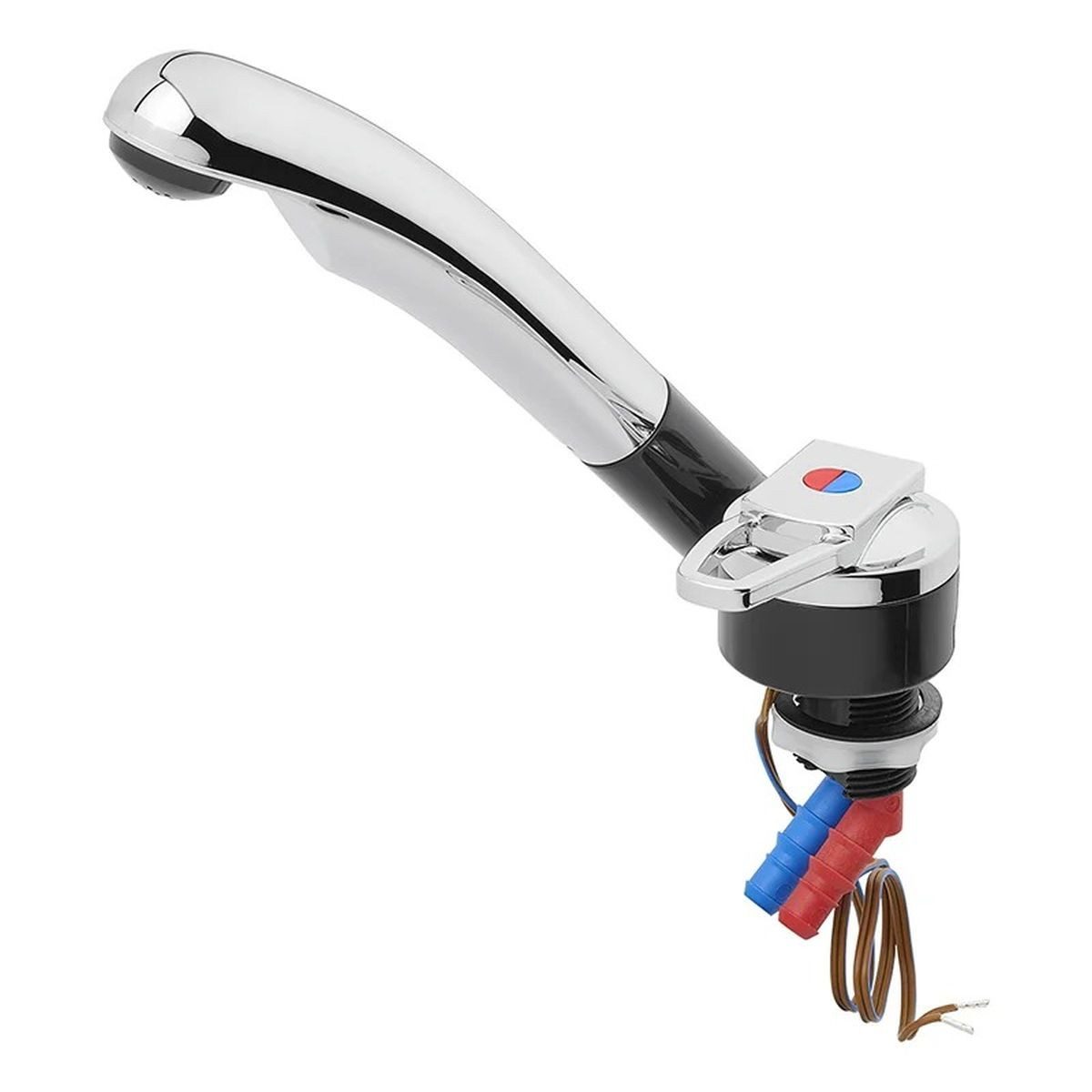 Moritz Elektrischer Wasserhahn Camper Wasserhahn 12 V Einhandmischer schwarz Chrom